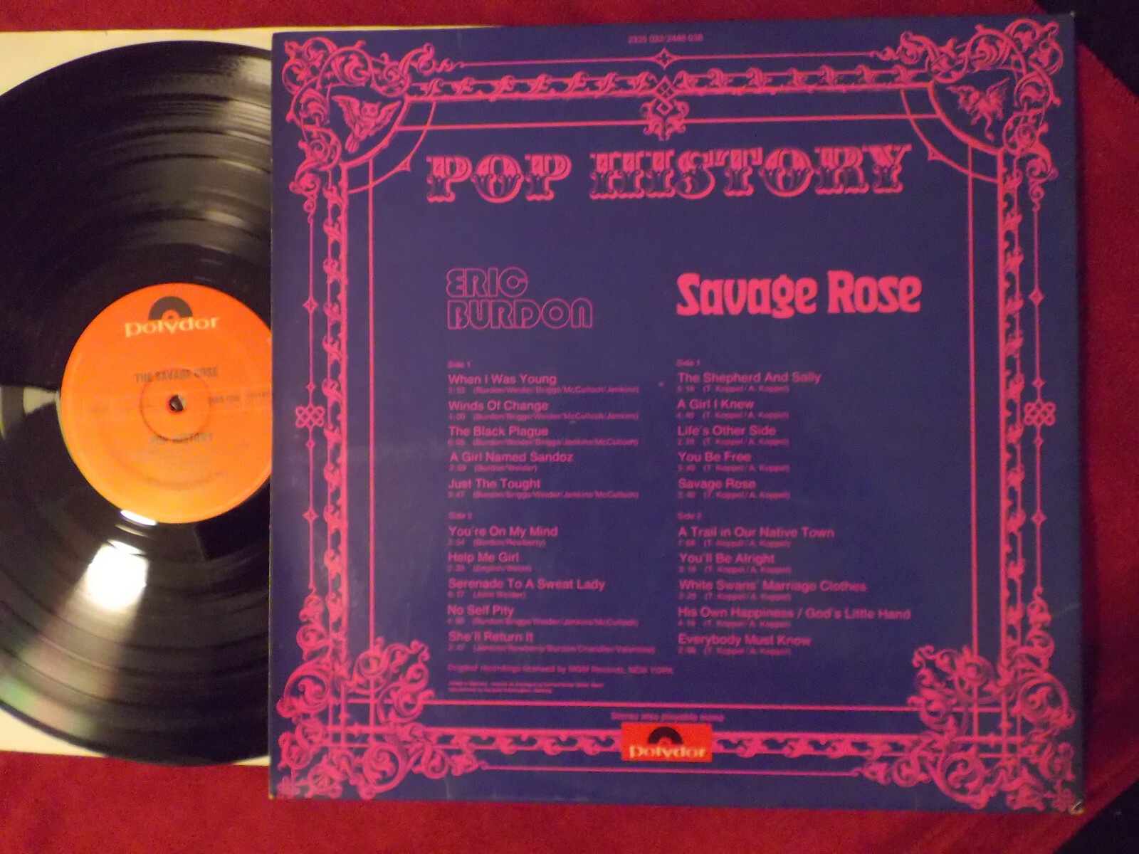 Eric Burdon / Savage Rose – Pop History (Polydor, Doppel-LP), Bild 4