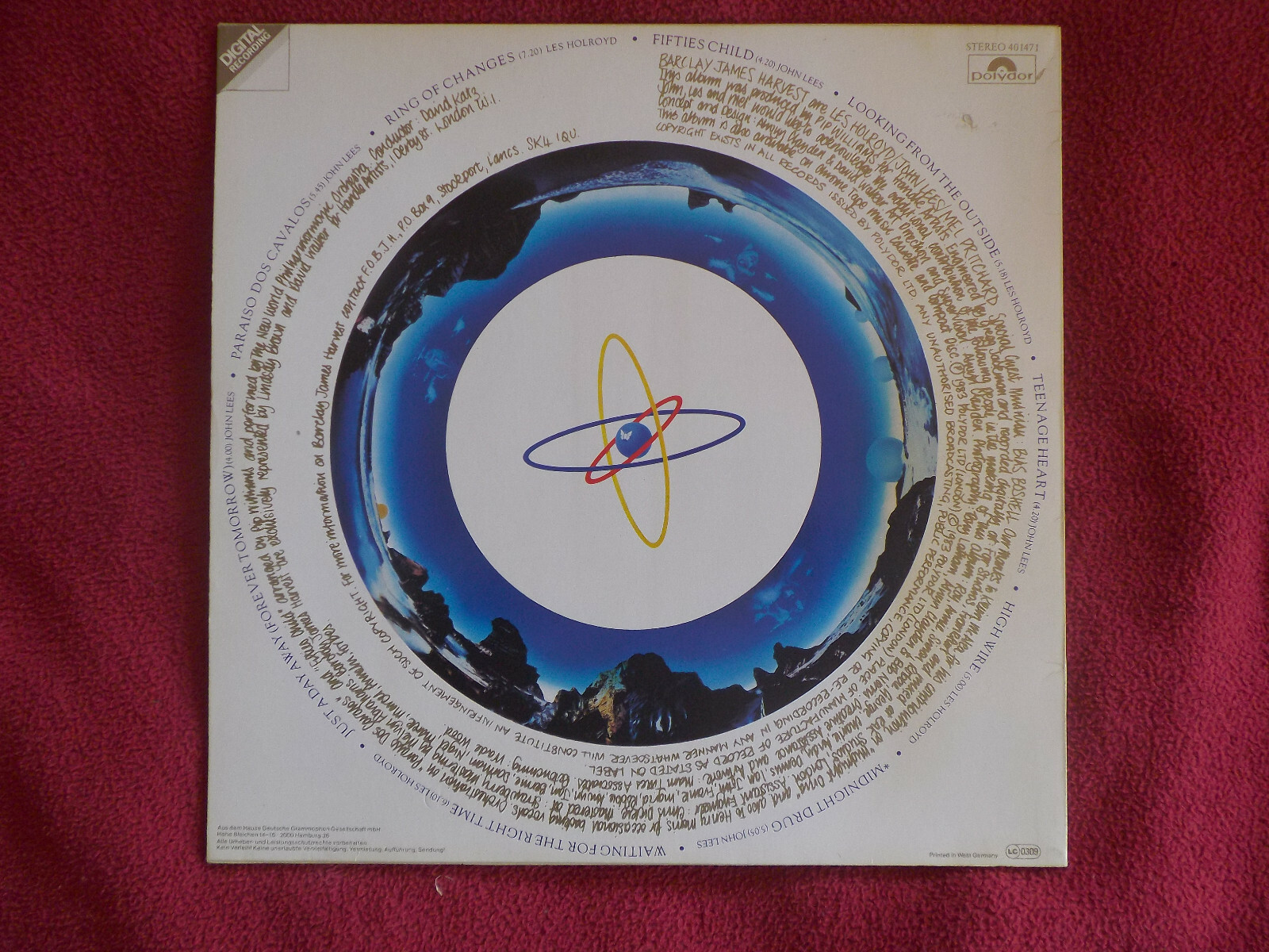 Barclay James Harvest – Ring of Changes (LP, Polydor Records Club, 1983), Bild 2
