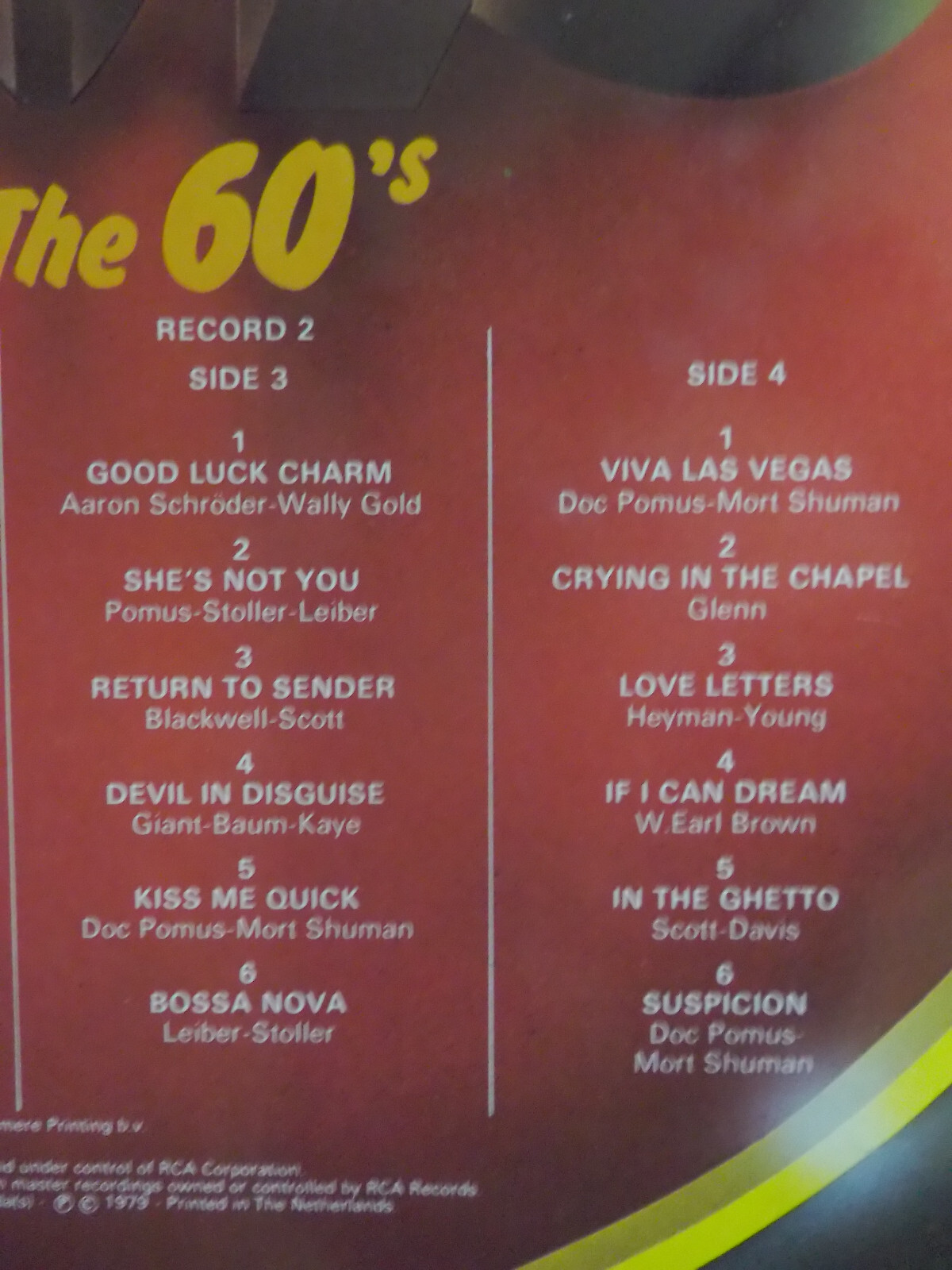 Elvis Presley – Elvis King of the 60´s | RCA Records, niederländische Doppel-LP, 1979, Bild 5