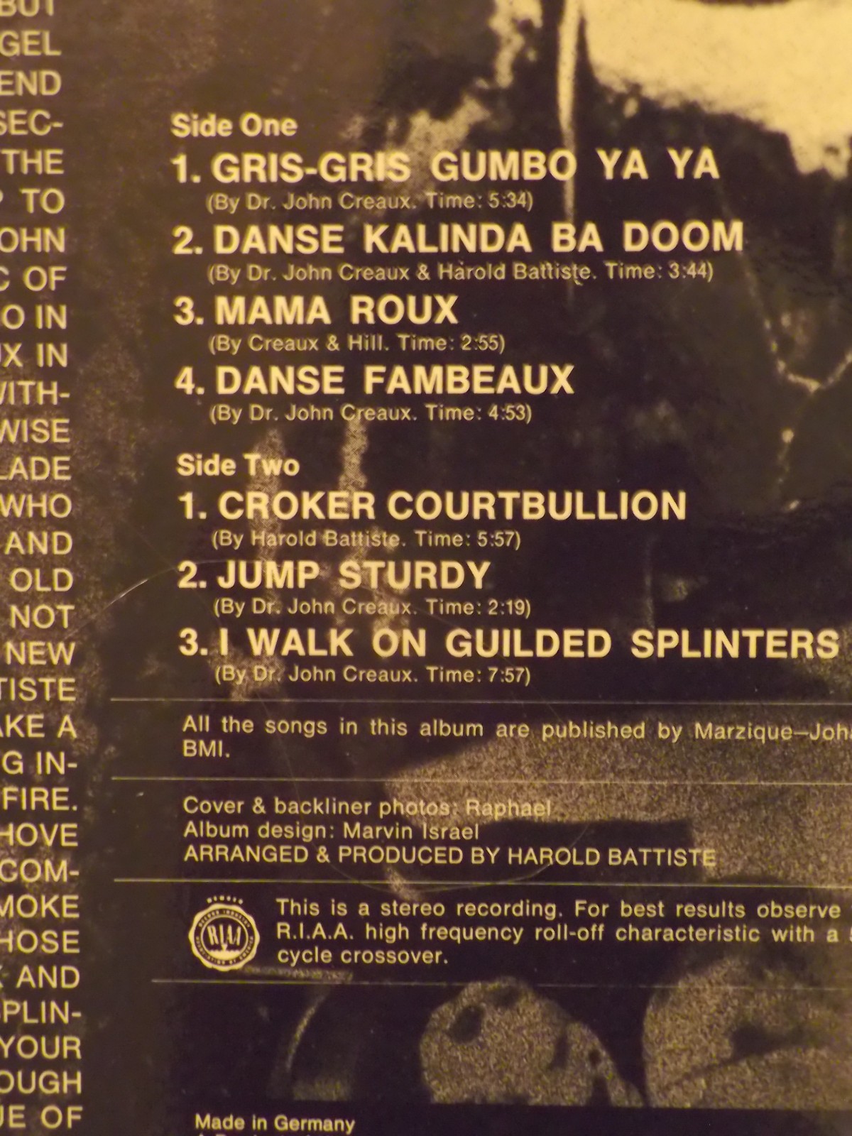 Dr. John – Gris-Gris | ATCO / Atlantic Records, Deutschland, LP, Bild 3