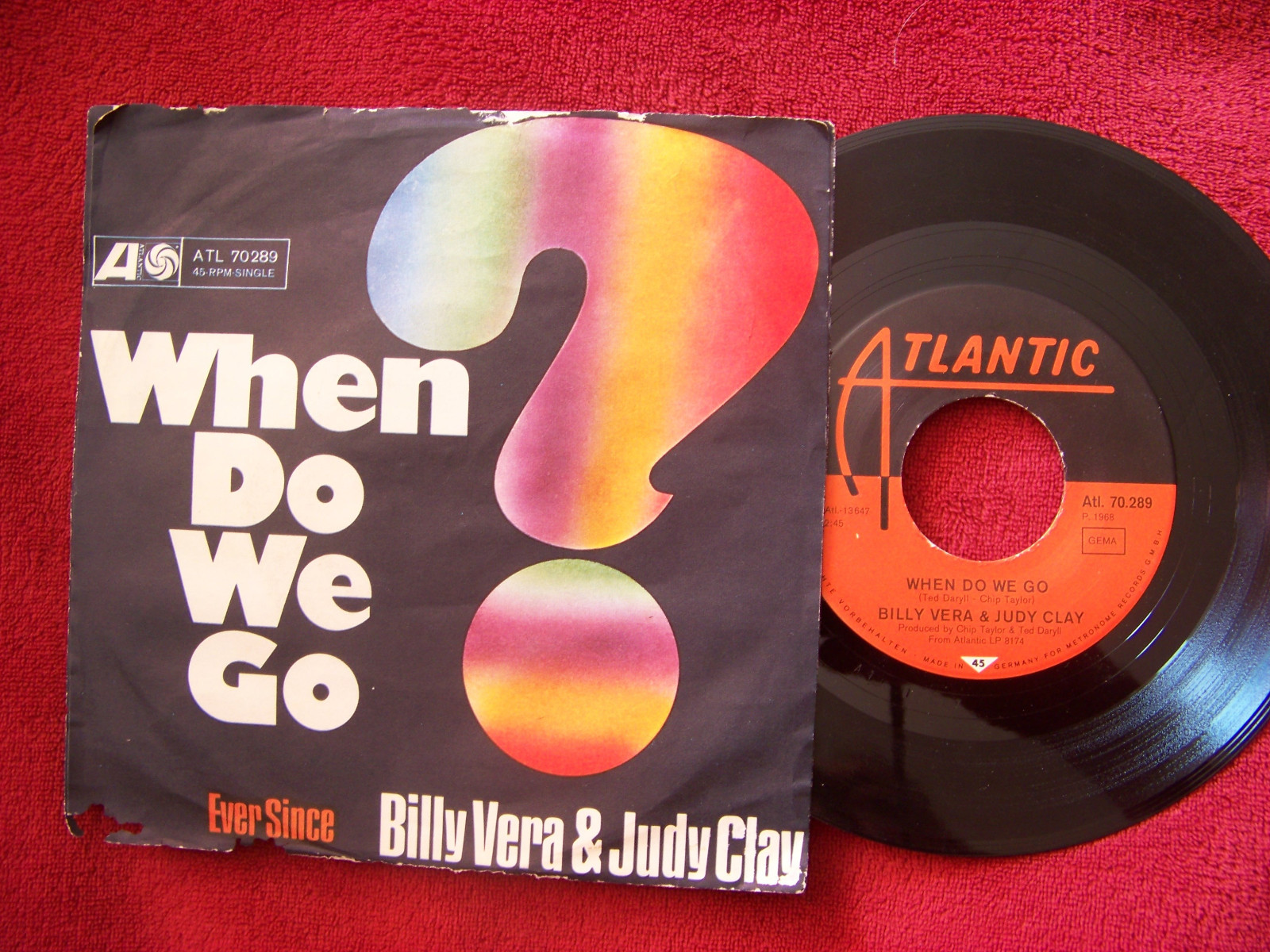 Billy Vera & Judy Clay – When do we go / Ever since | Atlantic Records, 1968