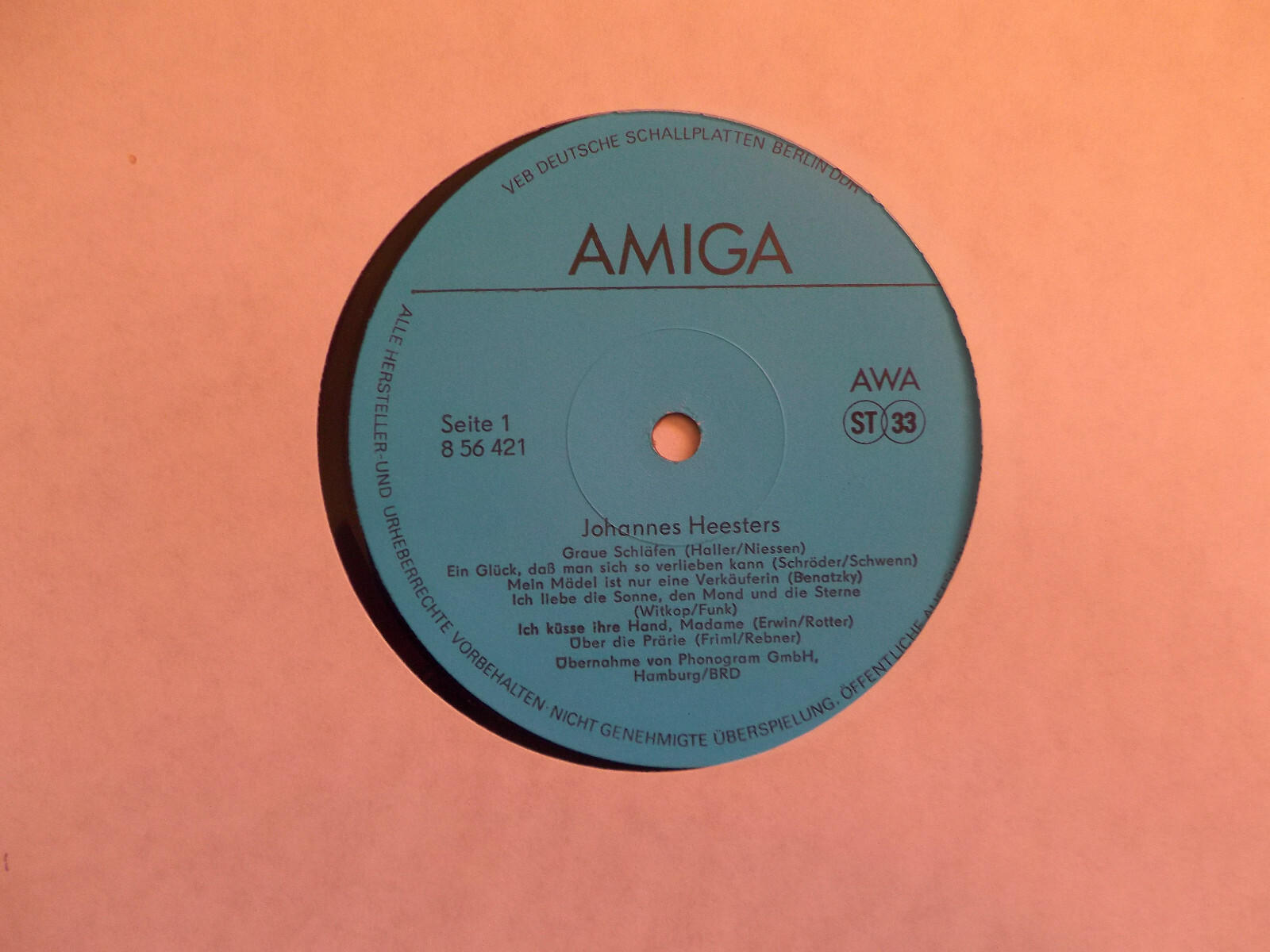 Johannes Heesters – Johannes Heesters (Amiga LP, DDR 1989), Bild 2