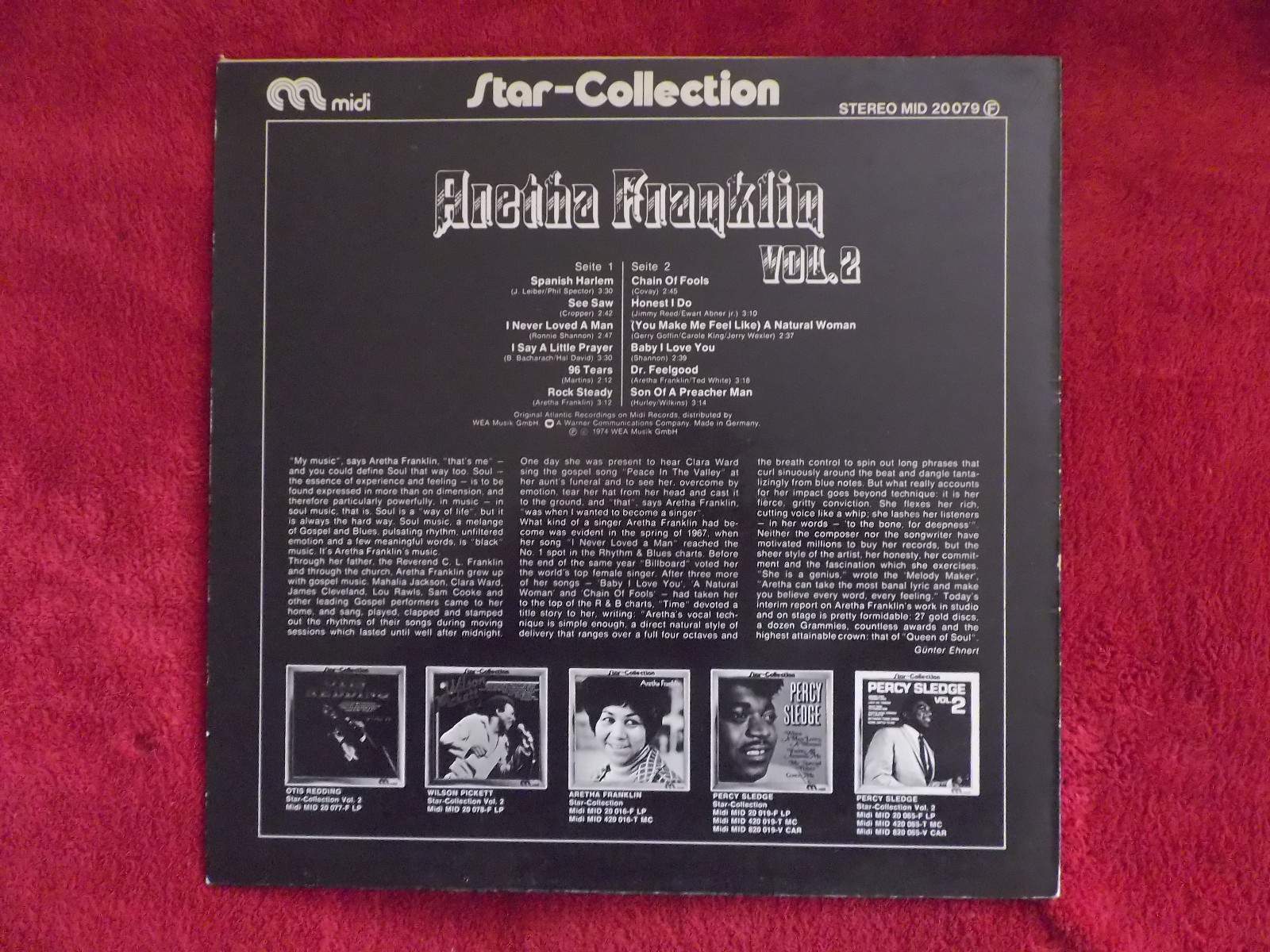 Aretha Franklin – Star-Collection Vol. 2 | Midi Records, LP, 1974, Bild 2