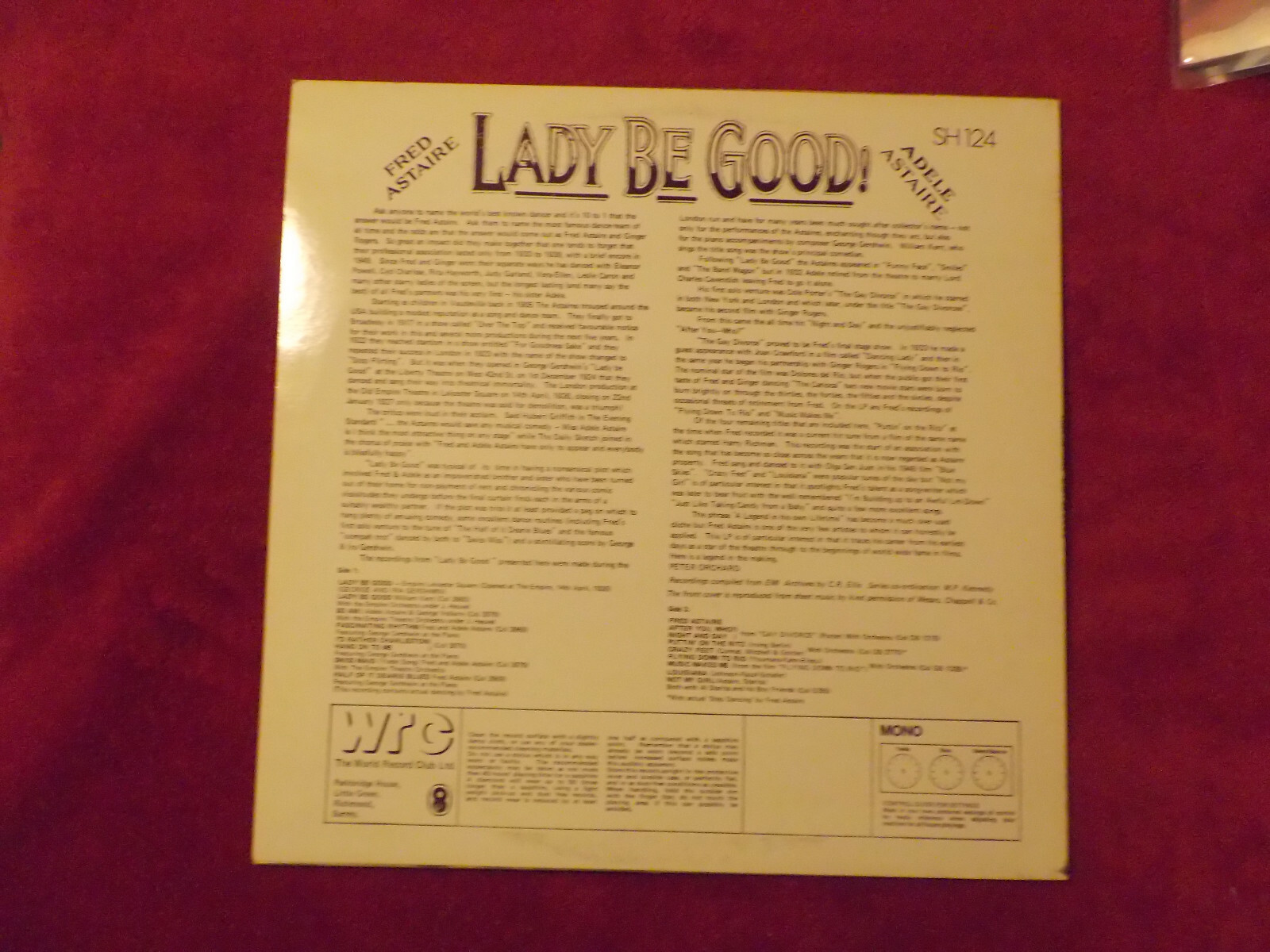 Fred Astaire & Adele Astaire – Lady be good ! | World Records SH 124, LP, Bild 2