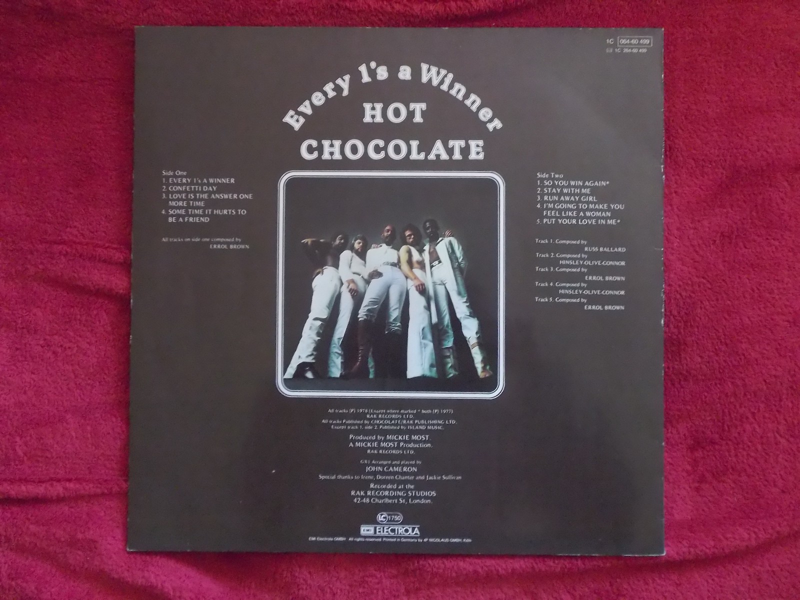 Hot Chocolate – Every I´s a winner (LP, RAK Records, 1978), Bild 4