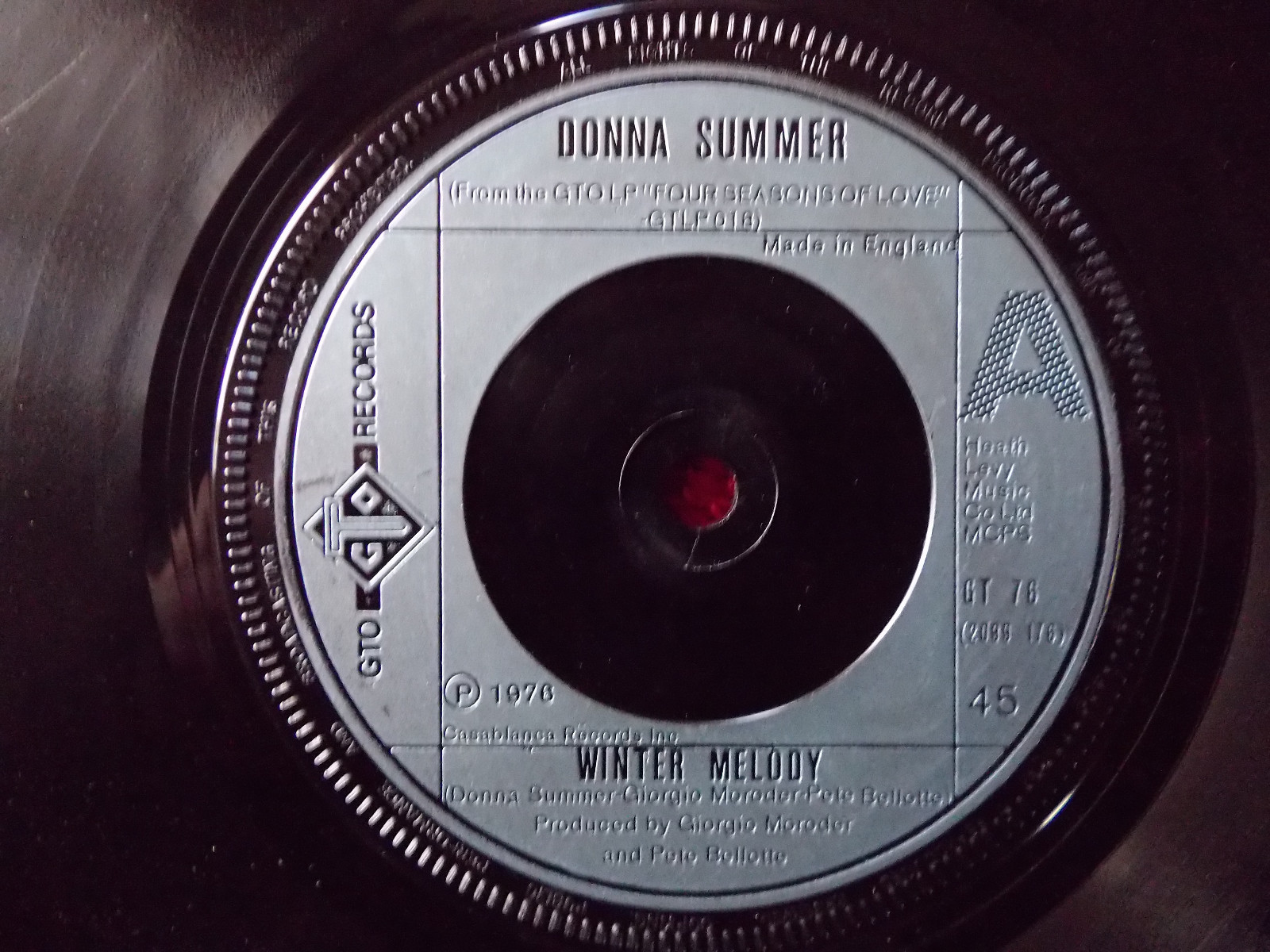 Donna Summer – Winter melody / Wasted | GTO Records, Single
