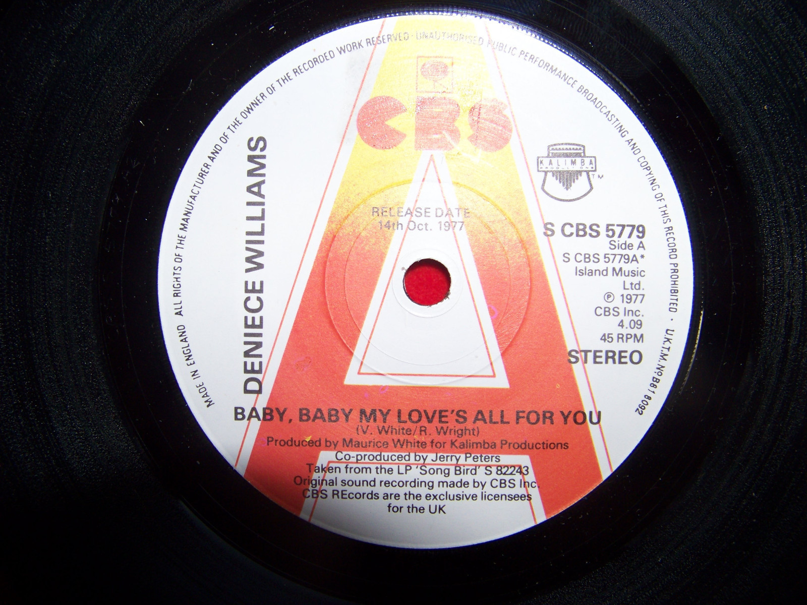 Deniece Williams – Baby, baby my love´s all for you / Be good to me (7-Inch-Single, Promo)