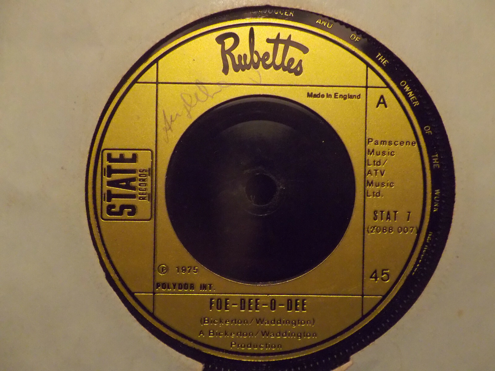 The Rubettes – Foe-dee-o-dee / With you | State Records, STAT 7, Bild 2
