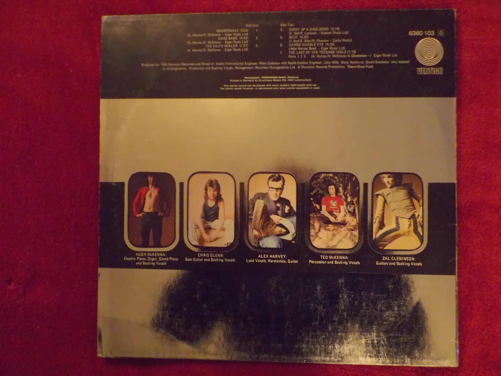 Alex Harvey Band – Next... The sensational Alex Harvey Band (LP, Vertigo 6360 103), Bild 2