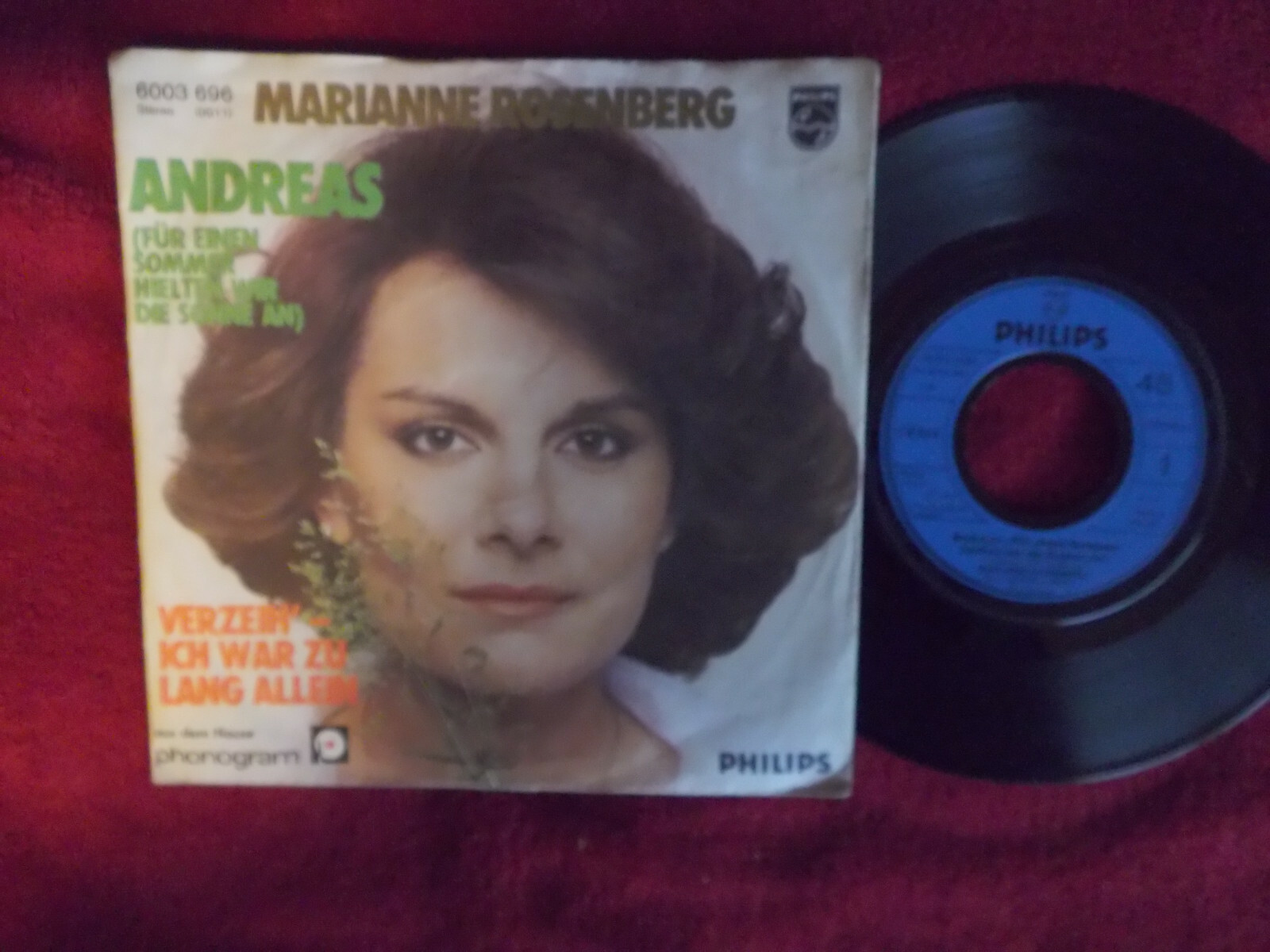 Marianne Rosenberg – Andreas / Verzeih´ - Ich war zu lang allein | Philips 6003 696