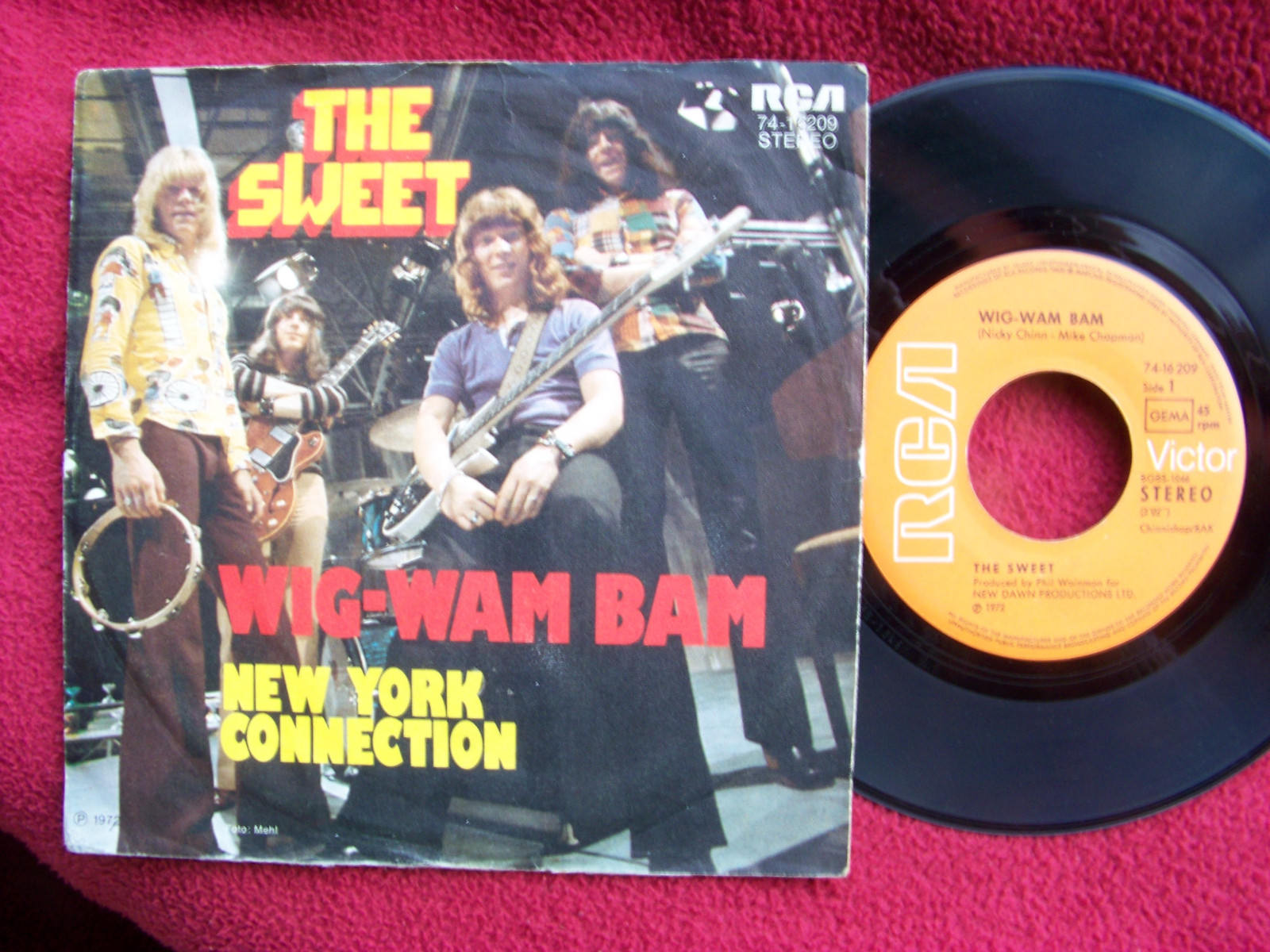 The Sweet – Wig-Wam Bam / New York Connection – RCA Records – 74-16 209 – deutsche 7″-Single, 1972