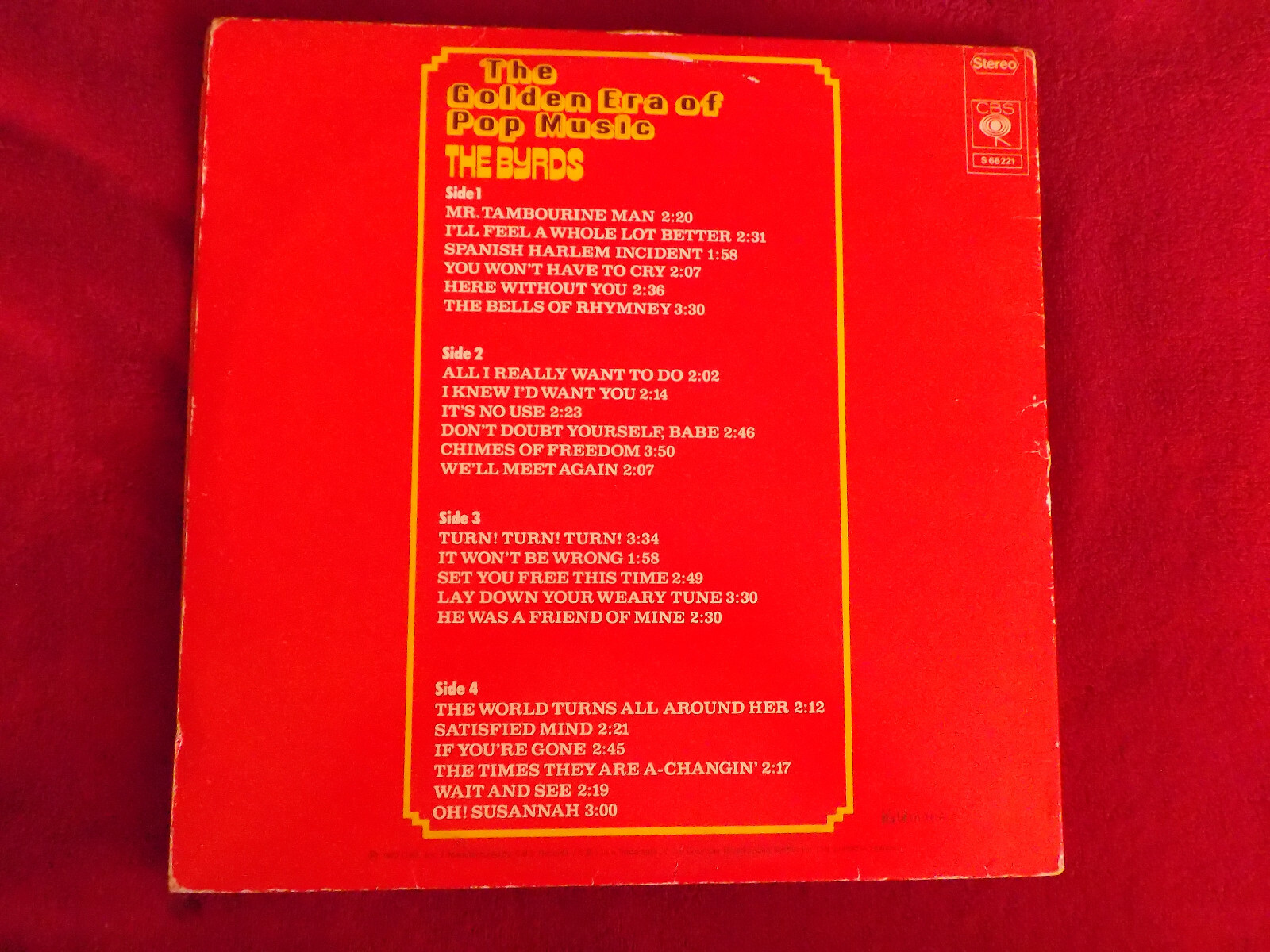 The Byrds – The golden era of Pop music (Double LP, CBS Records, Niederlande, 1972), Bild 3