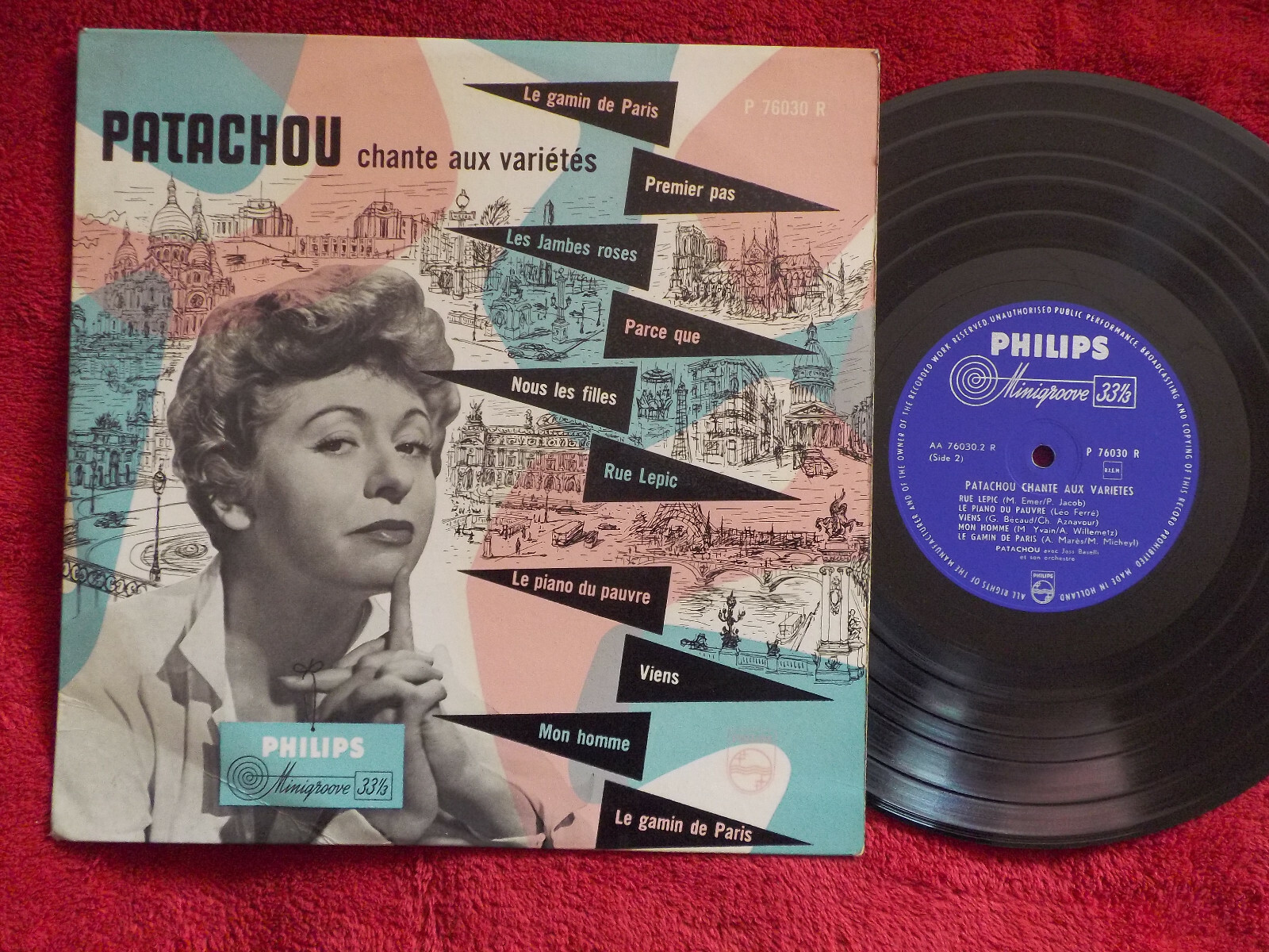 Patachou – Chante aux varietes | Philips Records, 10-inch-LP
