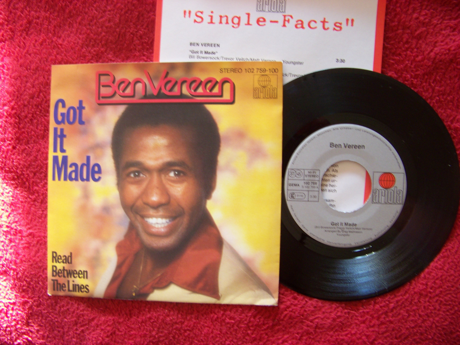 Ben Vereen – Got it made / Read between the lines | Ariola 102 759
