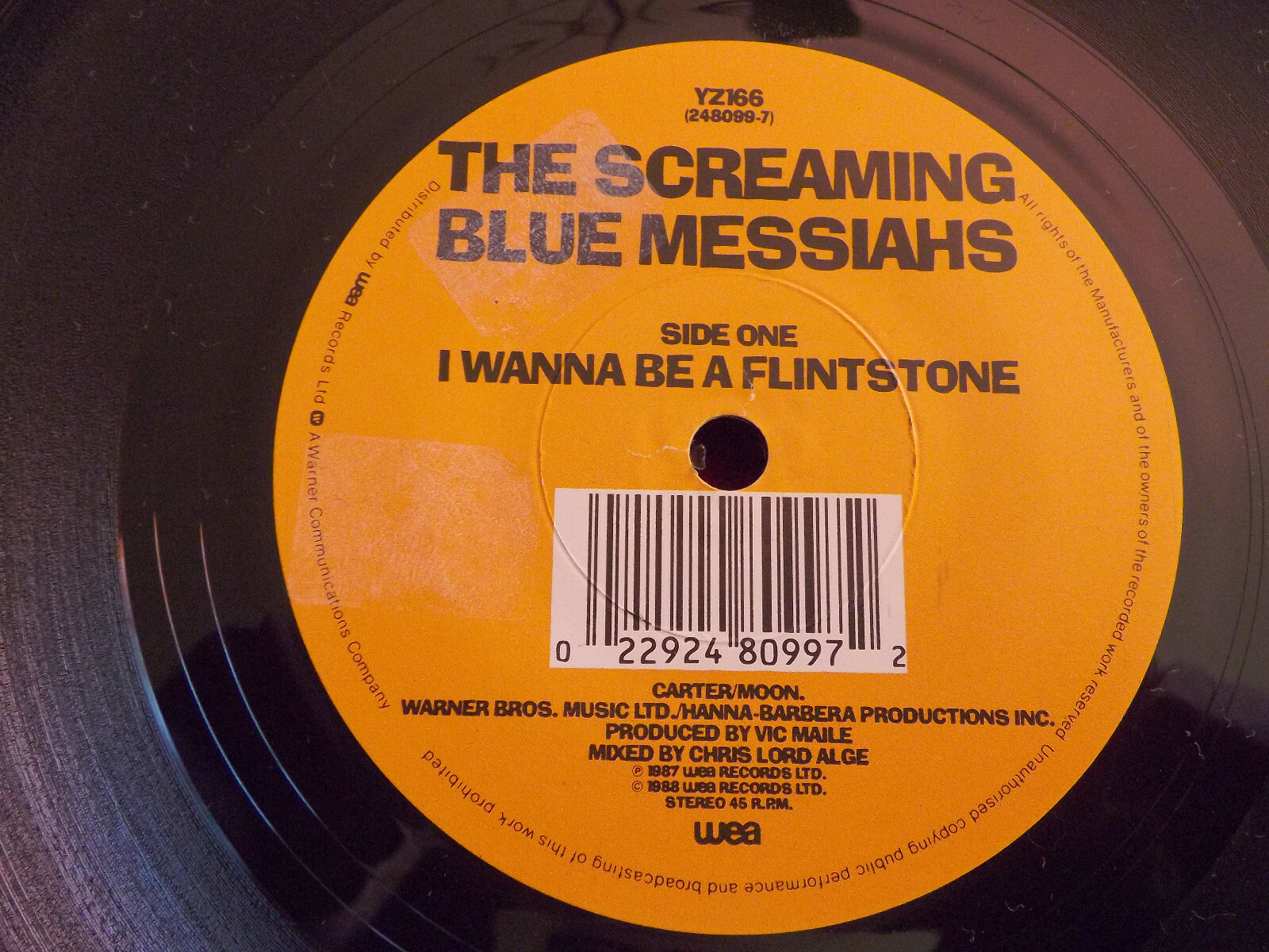 The Screaming Blue Messiahs – I wanna be a flintstone / Jerry´s electric church (7″ Single, 1988)