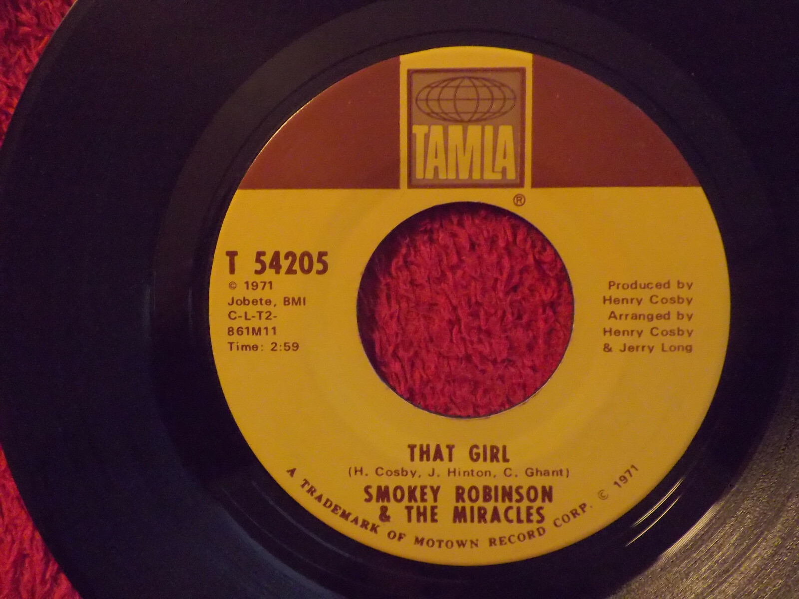 Smokey Robinson – I don´t blame you at all / That girl (Tamla, T 54205)