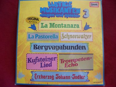 Various – Lustige Musikanten singen und spielen 3 (LP, Europa Records)