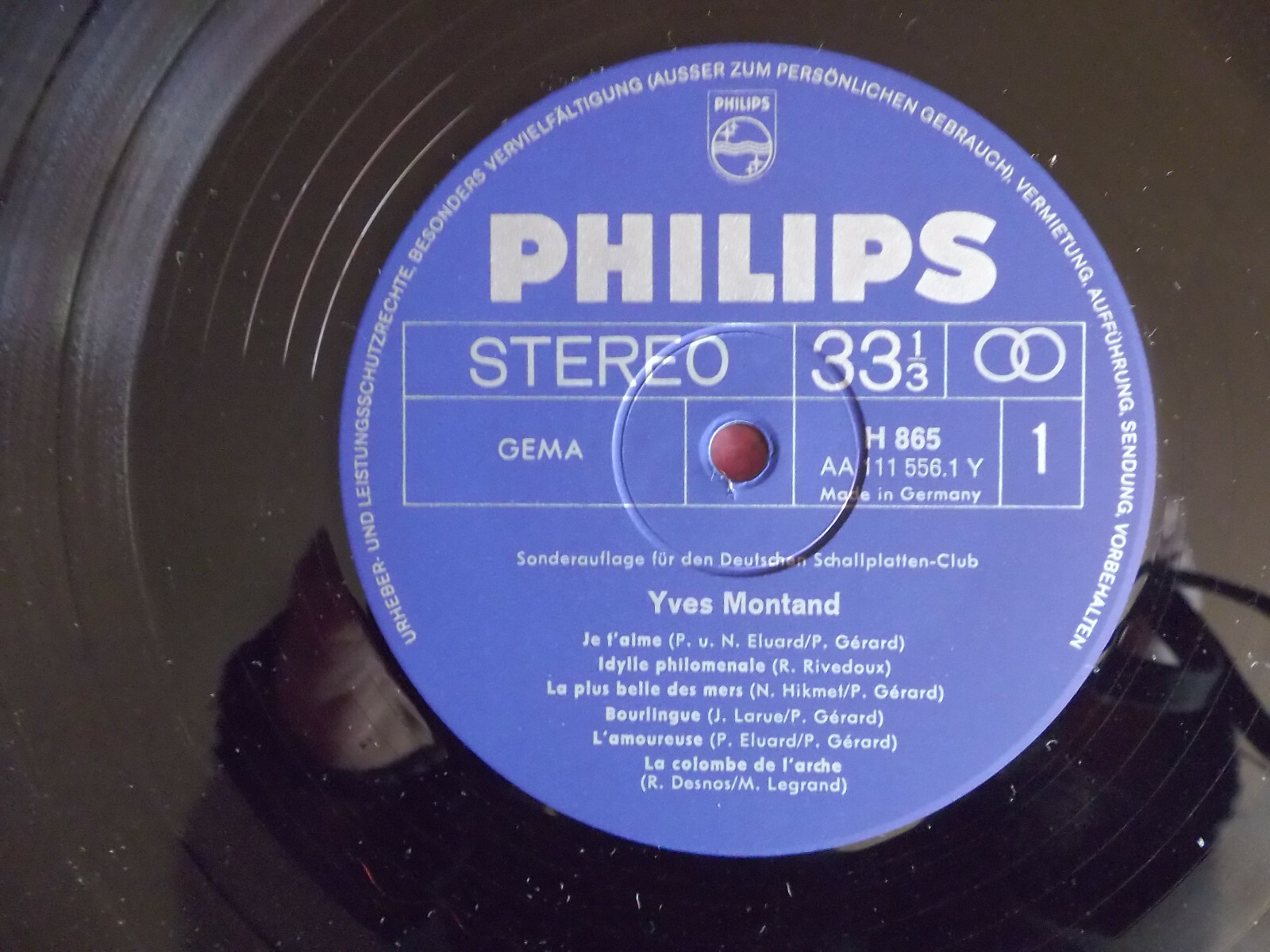 Yves Montand – Le grand chansonnier | Philips Records LP, Bild 2