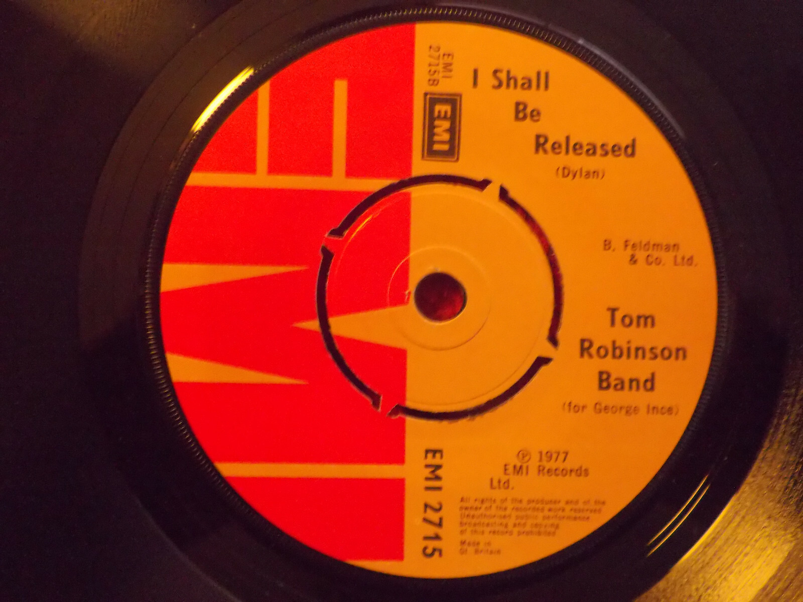 Tom Robinson Band – 2.4.6.8. Motorway / I Shall Be Released (EMI, 1977)