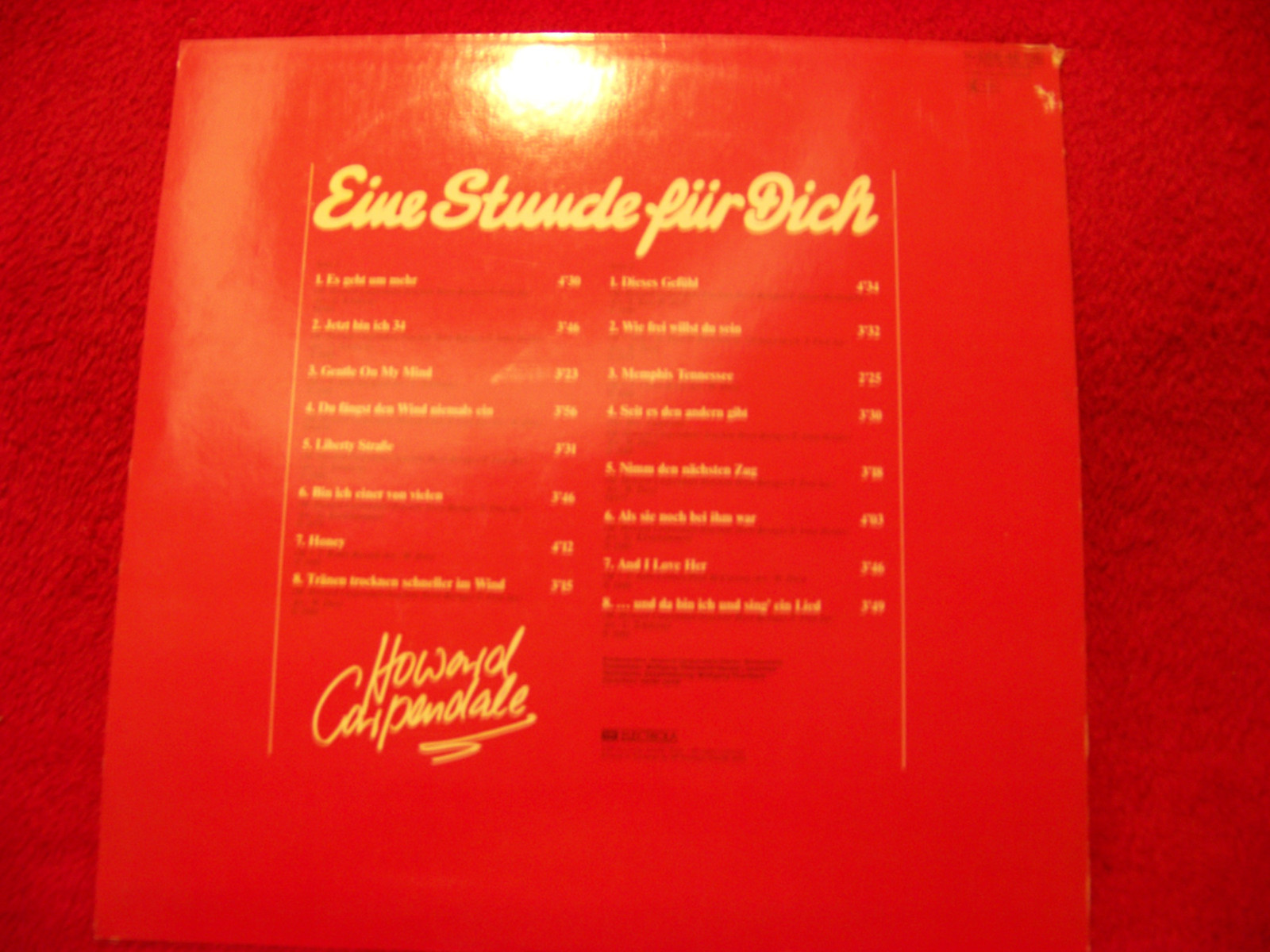 Howard Carpendale – Eine Stunde für dich (LP), Bild 2