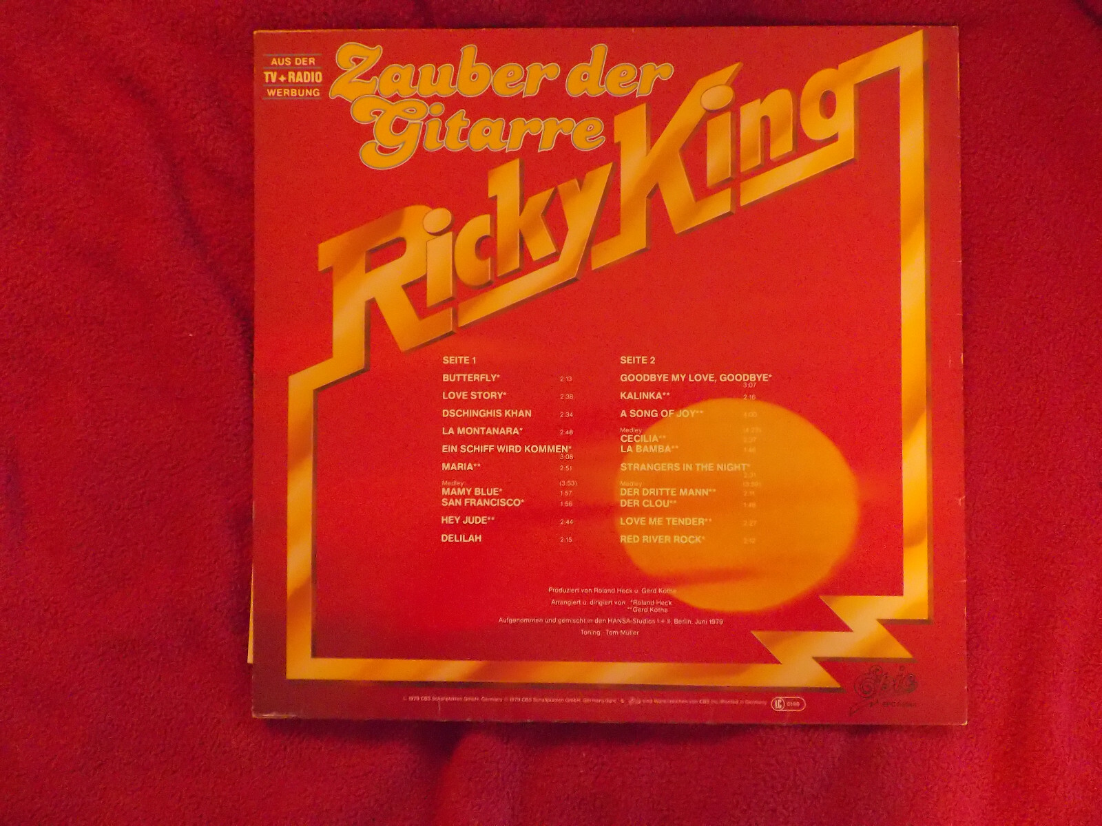 Ricky King – Zauber der Gitarre: Die 20 goldenen Welterfolge (LP, Niederlande, 1979), Bild 2