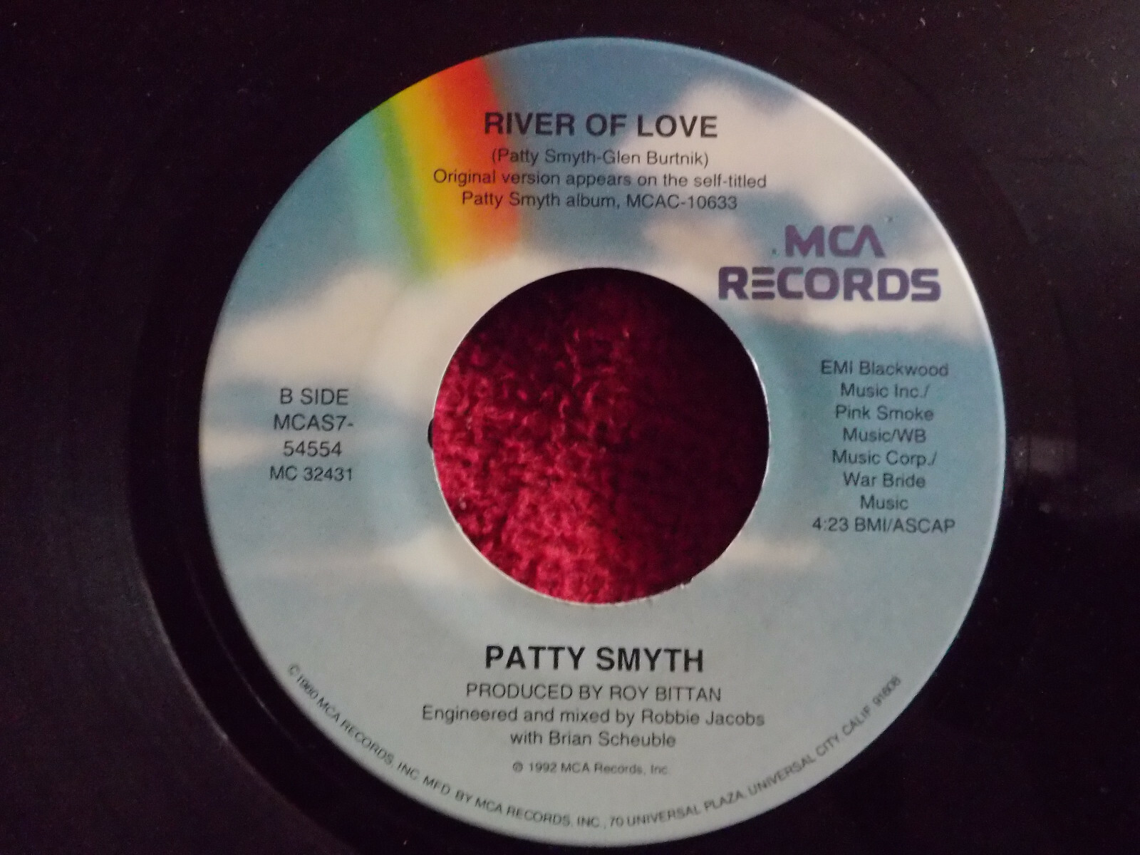Patty Smith – No Mistakes / River of Love | MCA Records, US 45er-Single 1992, Bild 2