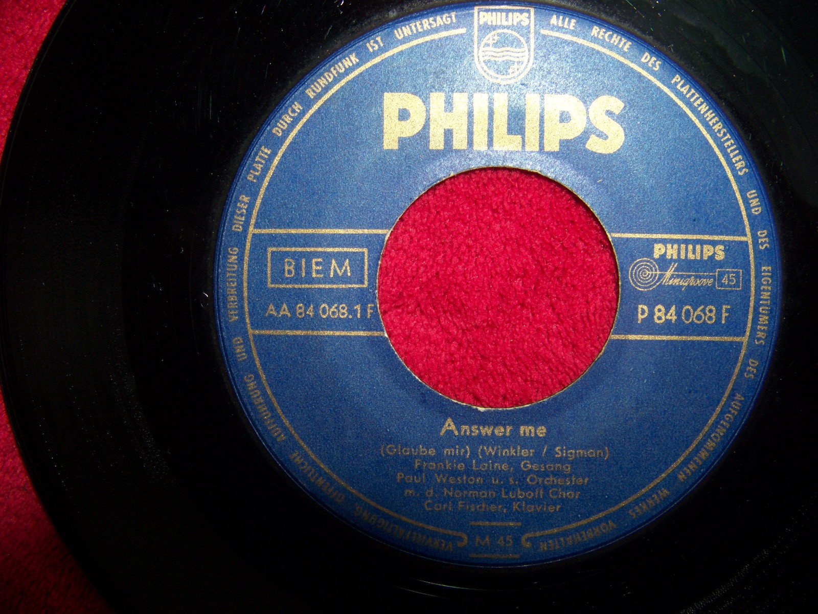 Paul Weston – Answer Me / Granada | Philips Records, P 84 068 F