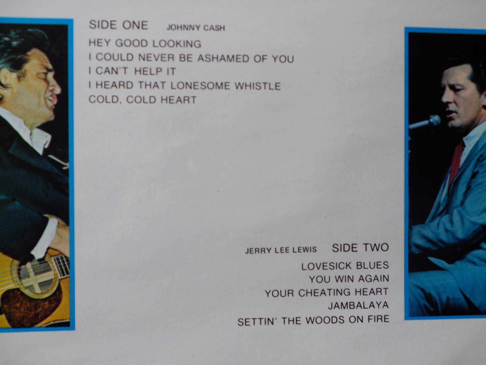 Johnny Cash & Jerry Lee Lewis – sing Hank Williams (LP), Bild 3