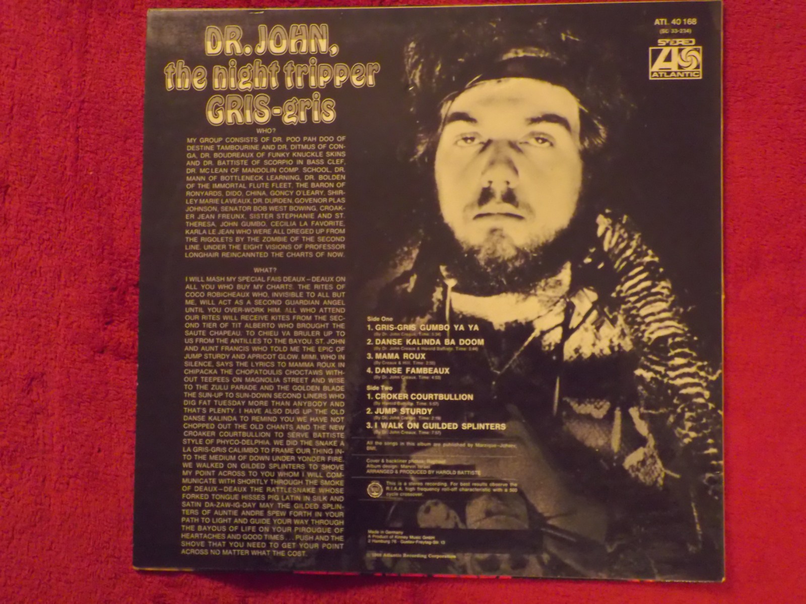 Dr. John – Gris-Gris | ATCO / Atlantic Records, Deutschland, LP, Bild 2