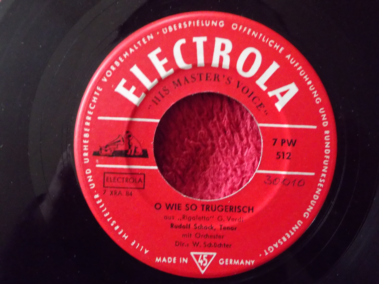 Rudolf Schock – O wie so trügerisch / Freundlich blick´ ich (Electrola, 7 PW 512), Bild 2