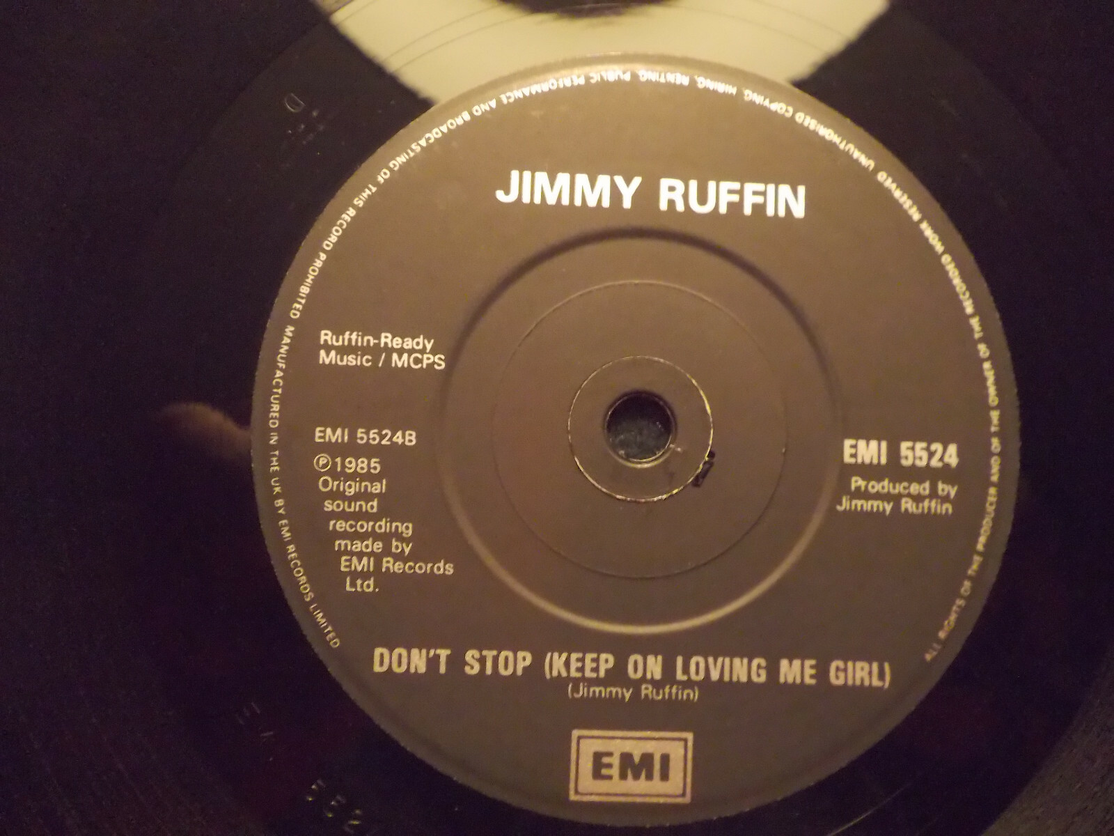 Jimmy Ruffin – That´s when my loving begins / Don´t stop (Keep on loving me girl) – EMI 5524, 1985, Bild 2