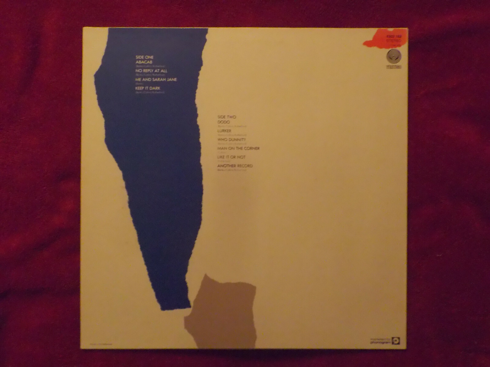 Genesis – Abacab (Vertigo Records, 6302 162, LP, 1981), Bild 2