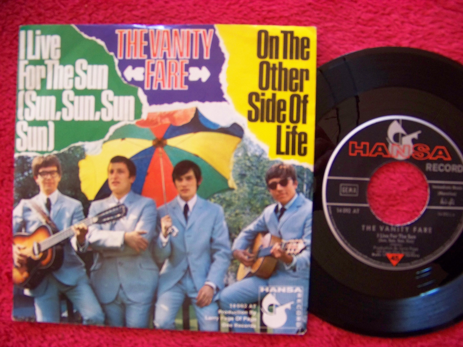 Vanity Fare – I live for the sun / On the other side of life (Hansa Records, 14 092)