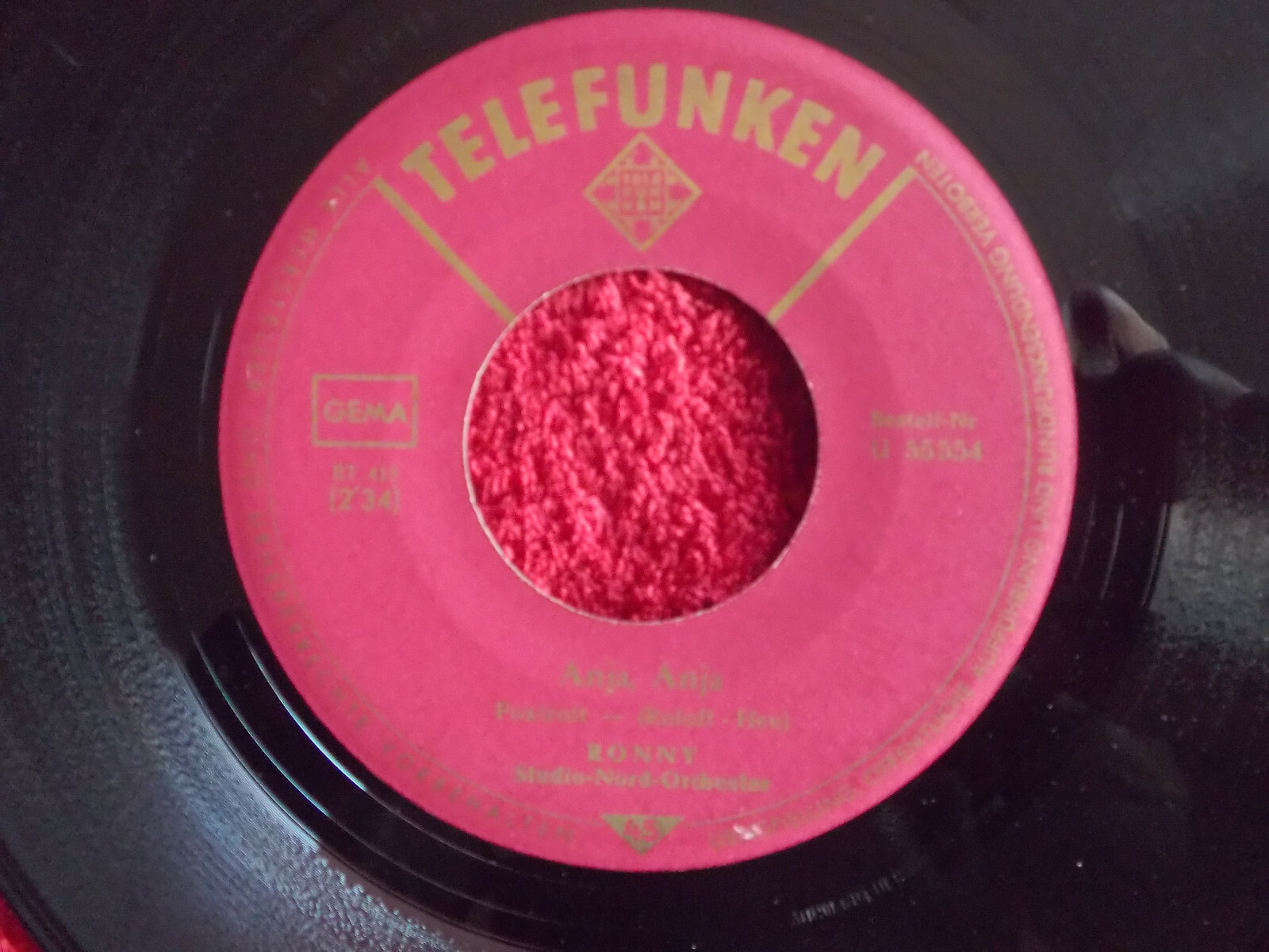 Ronny – Anja-Anja / Sweet Marylie | Telefunken 7″ Single