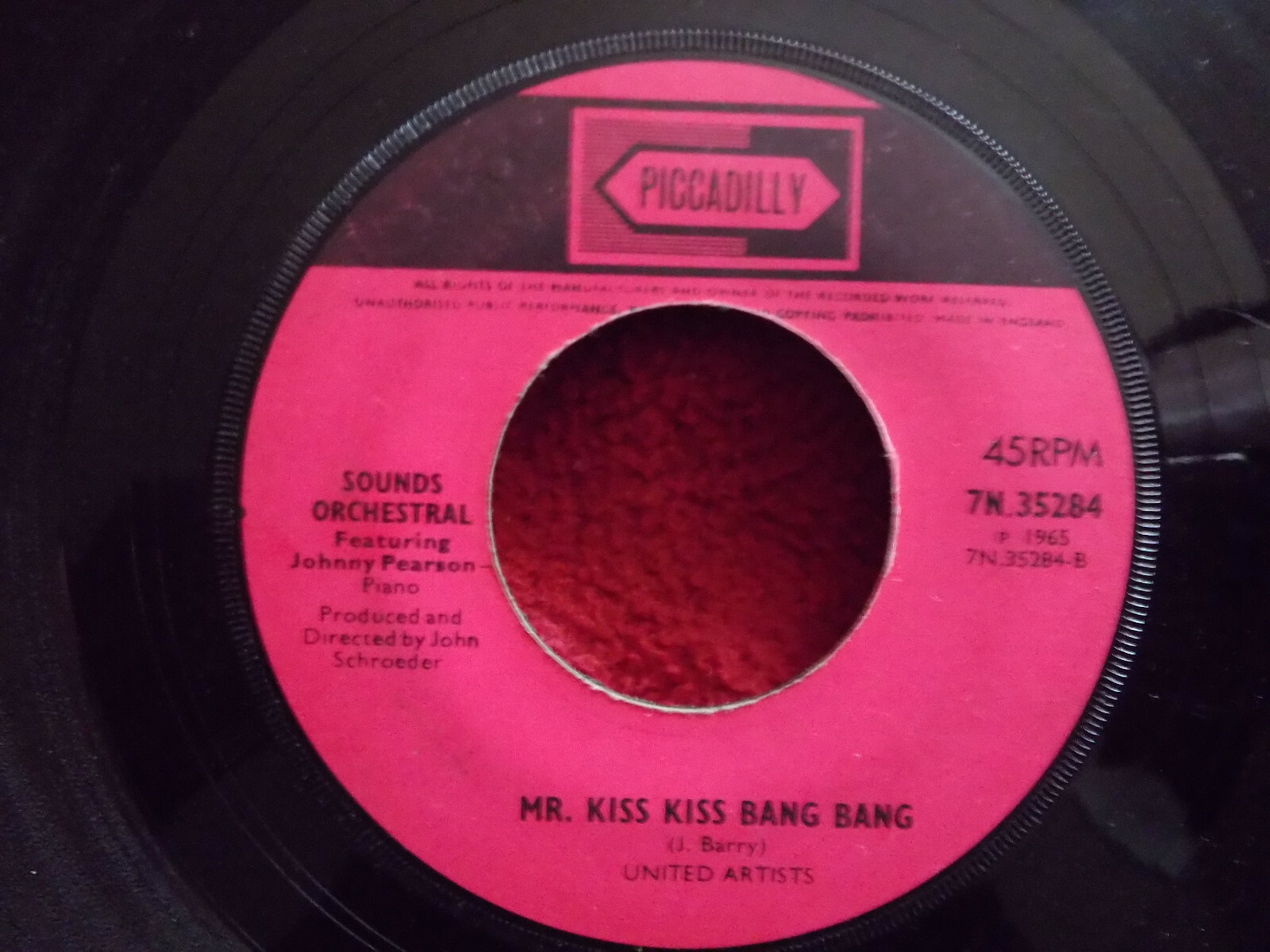 Sounds Orchestral – Thunderball / Mr. Kiss Kiss Bang Bang (Piccadilly, 7N 35284), Bild 2