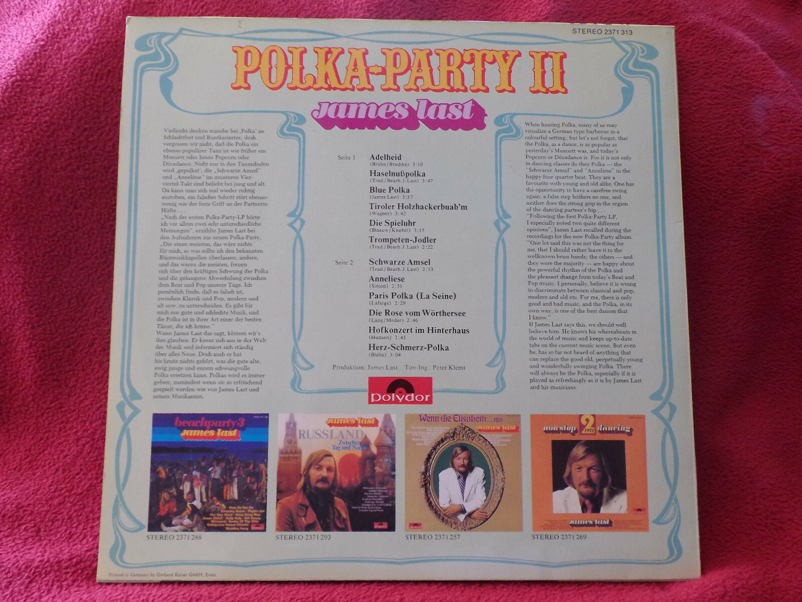 James Last – Polka Party II (Polydor, LP), Bild 2