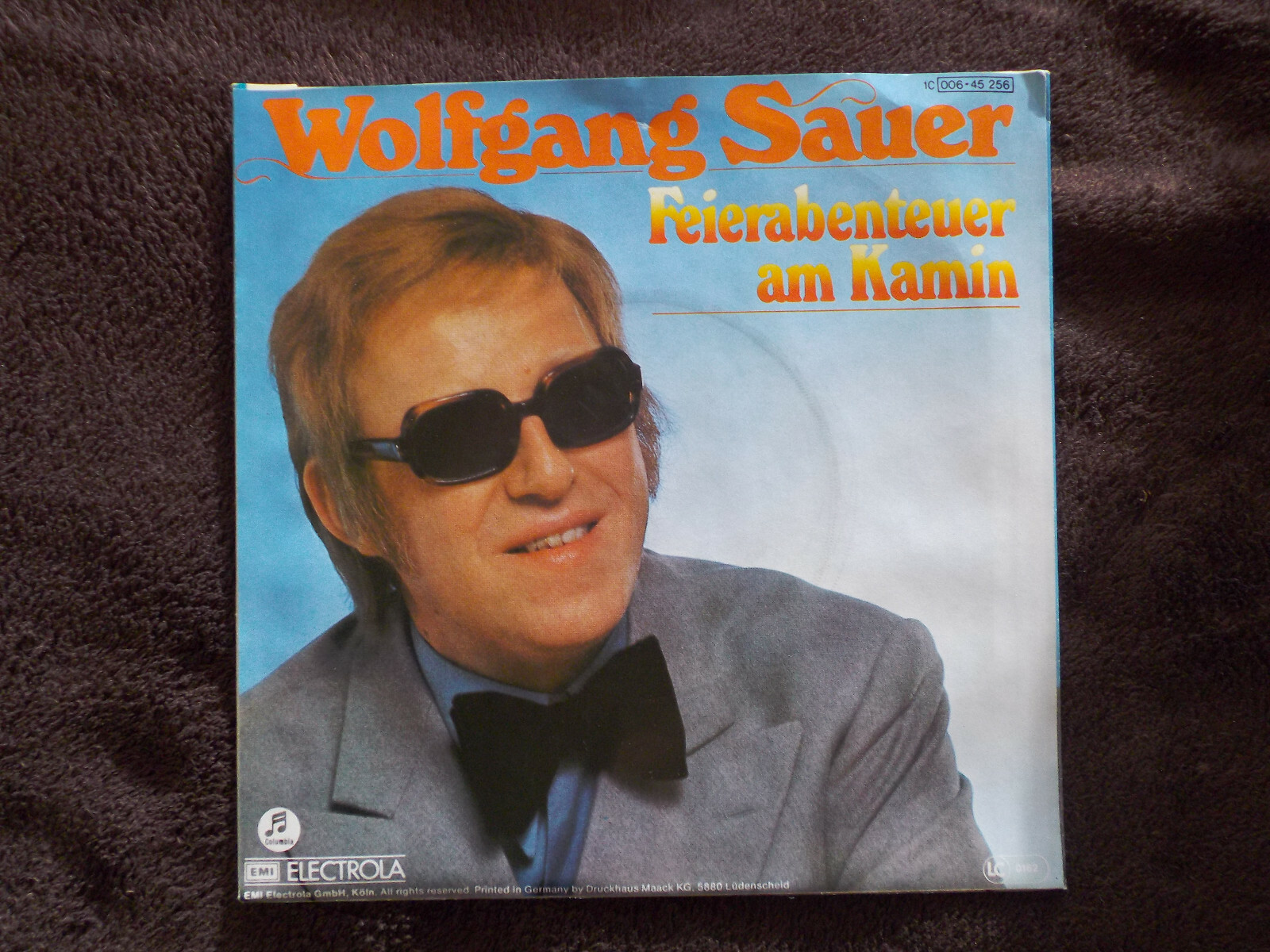 Wolfgang Sauer – Feierabenteuer am Kamin / Herz As | Columbia 7″, Bild 2