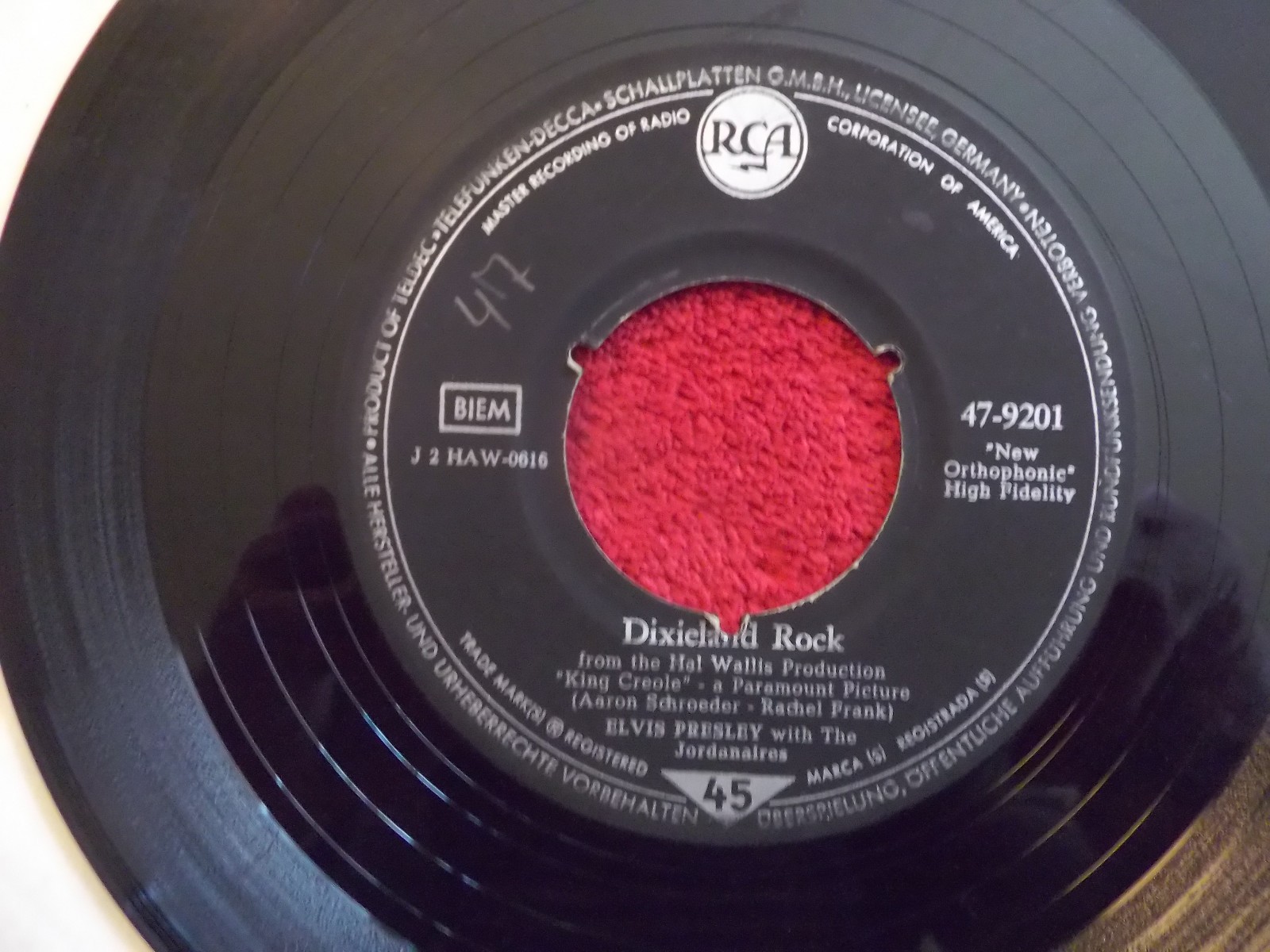 Elvis Presley – King Creole / Dixieland rock (RCA Records, 47-9201), Bild 2