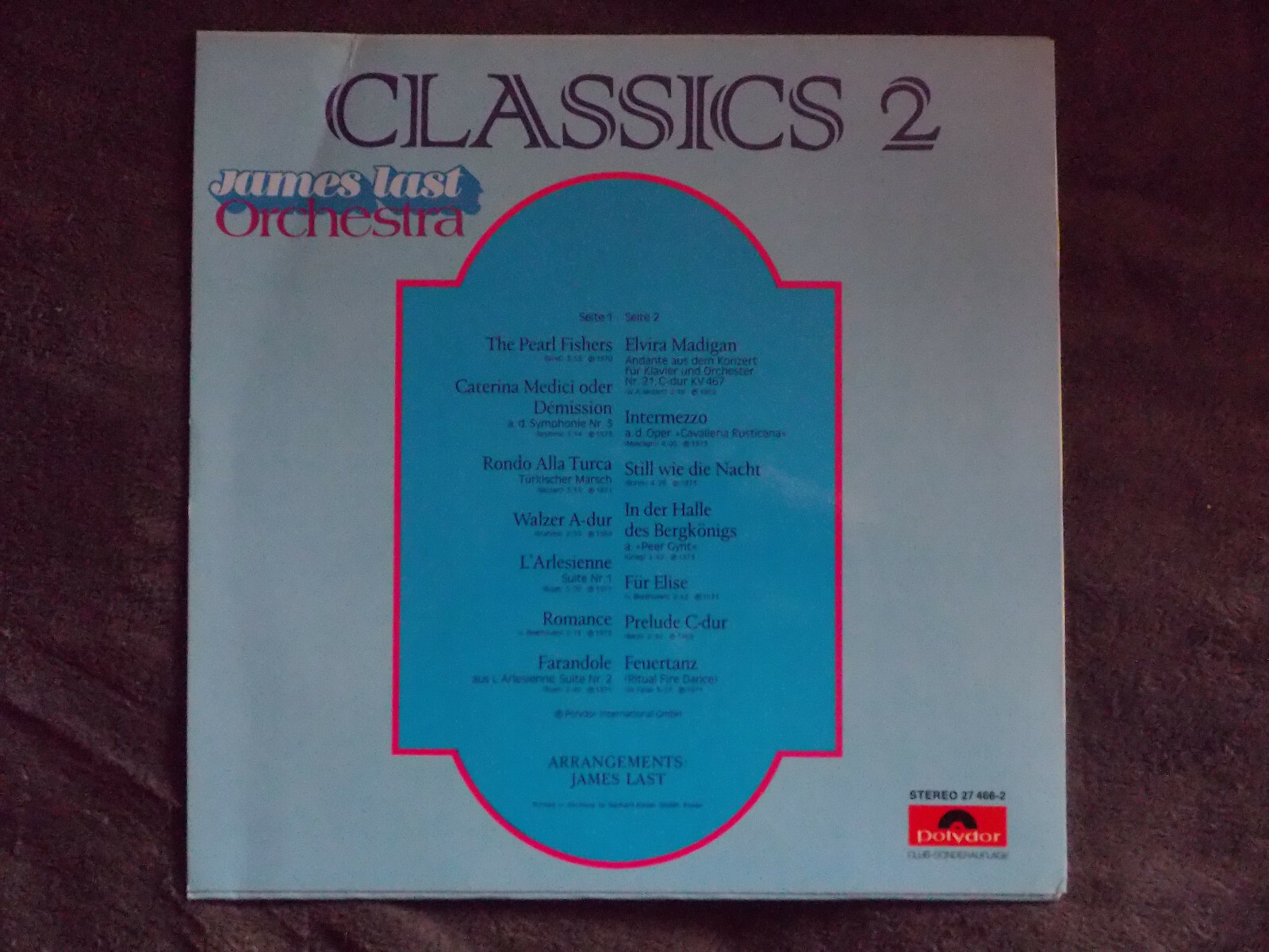 James Last Orchestra – Classics 2 (Polydor, LP, Deutschland, 1981), Bild 3