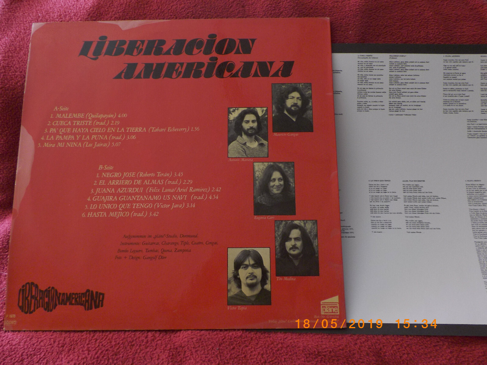 Liberacion Americana – Liberacion Americana, LP, Pläne Records, 1978, Bild 2