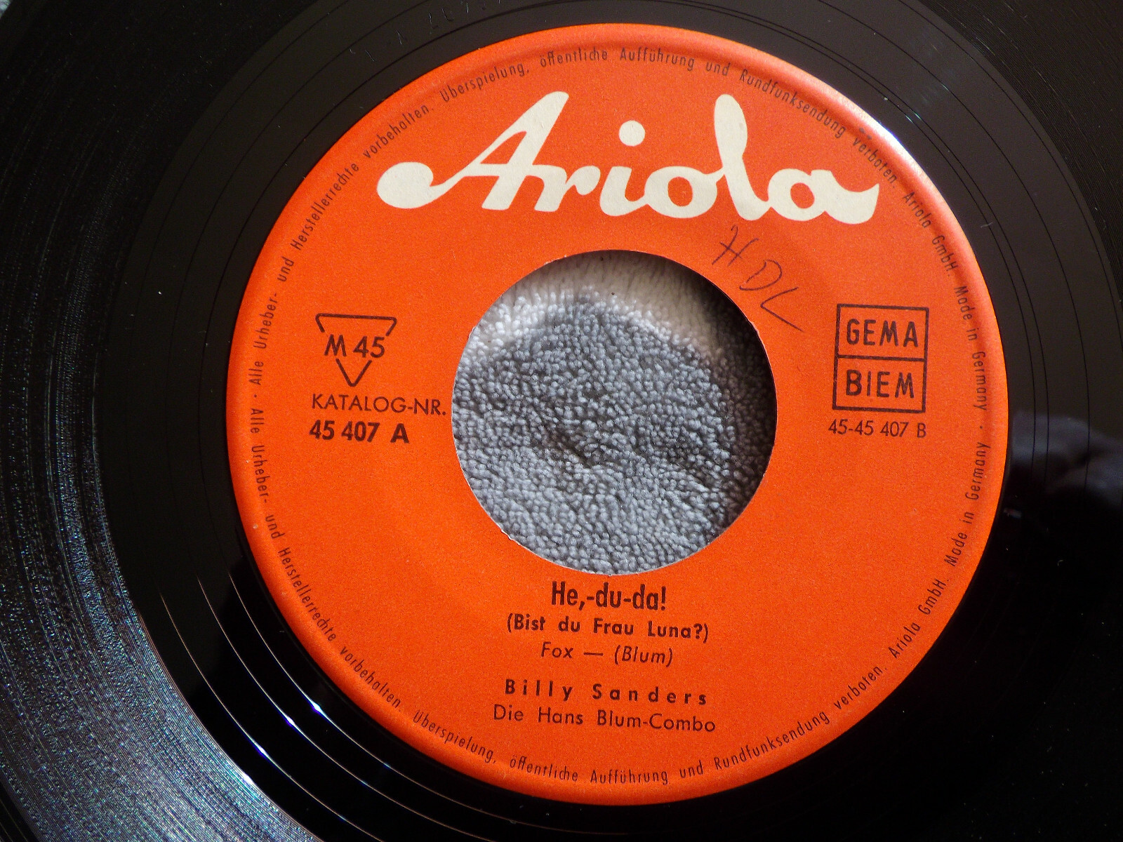 Billy Sanders – Gartenzwerg-Marsch / He, du-da! (Ariola, 45 407), Bild 2