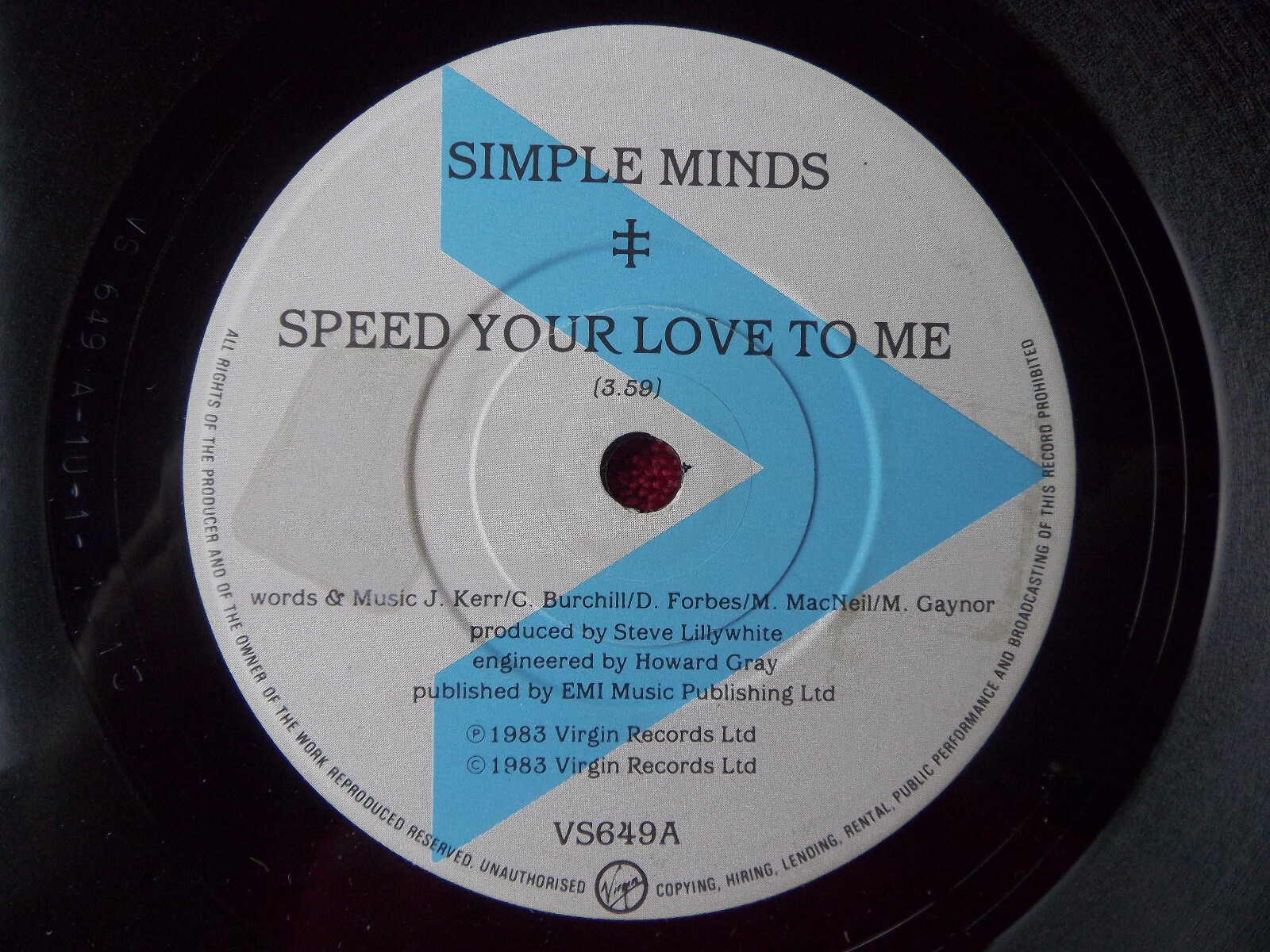 Simple Minds – Speed your love to me / Bass line (7-Inch-Single)