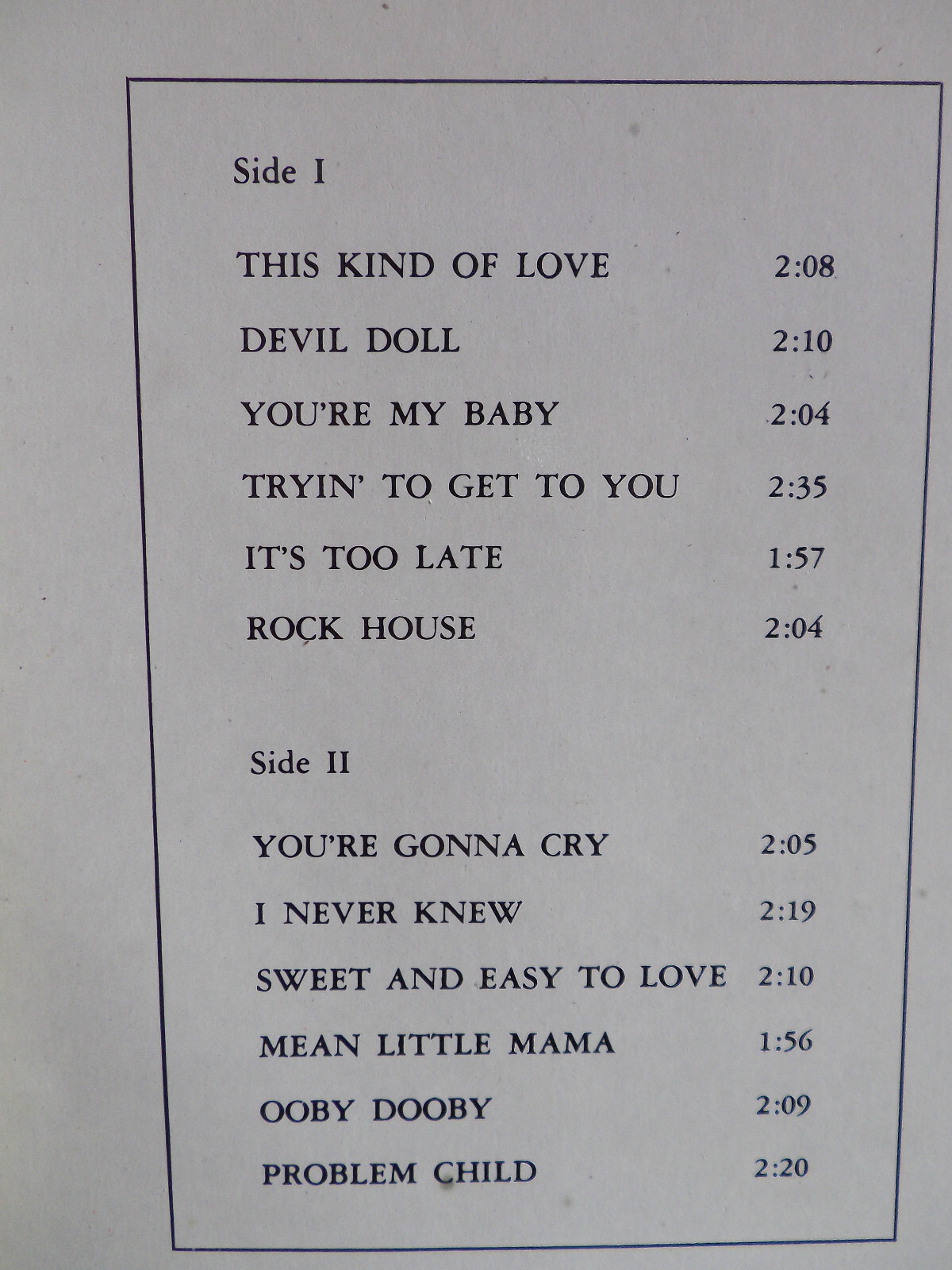 Roy Orbison – Roy Orbison at the Rock House (LP), Bild 4