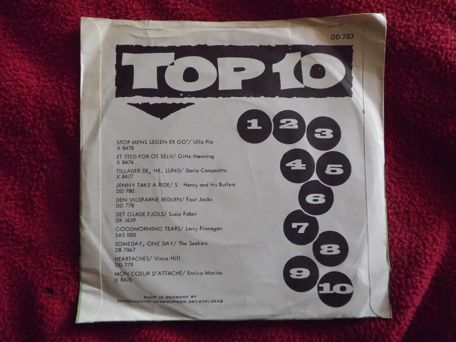 Grethe Sonck – Medicin med det samme / Herlige sondag (Columbia Records, DD 783, 1966), Bild 2