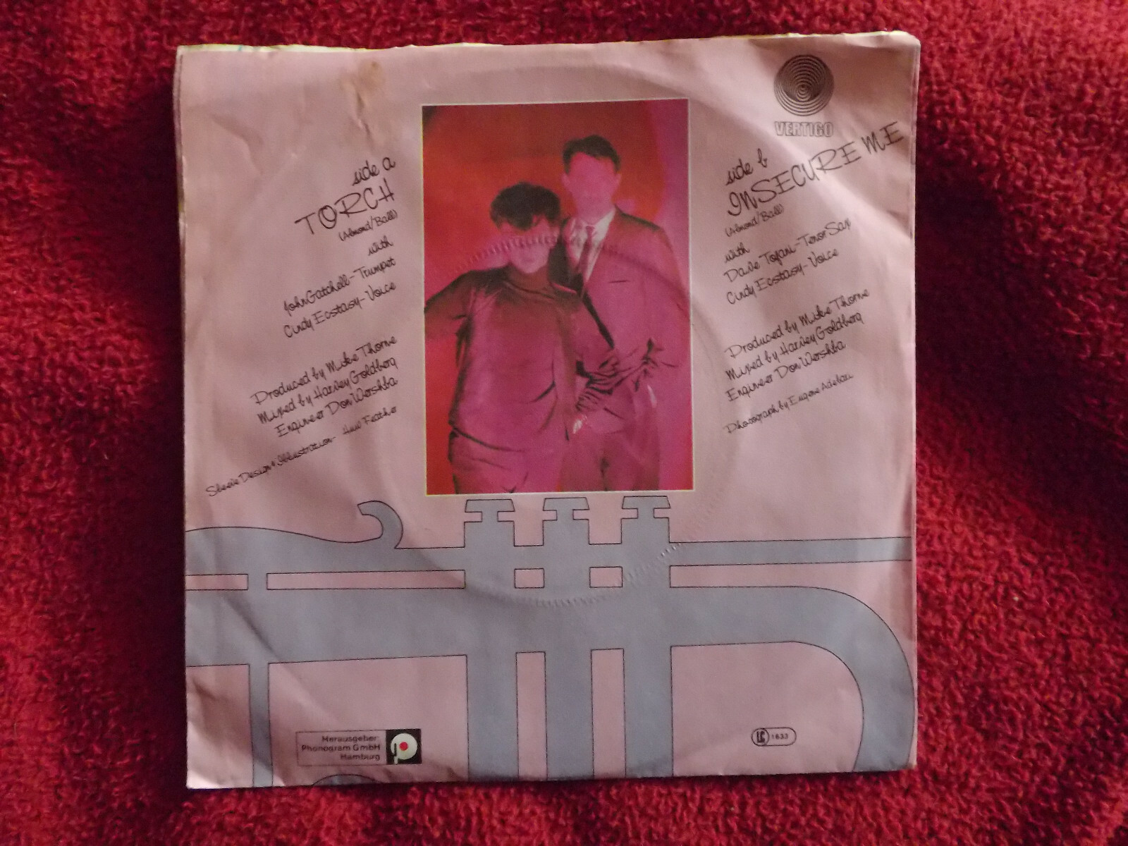 Soft Cell – Torch / Insecure Me | Vertigo 6059 535 | 7″-Single, Deutschland 1982, Bild 2