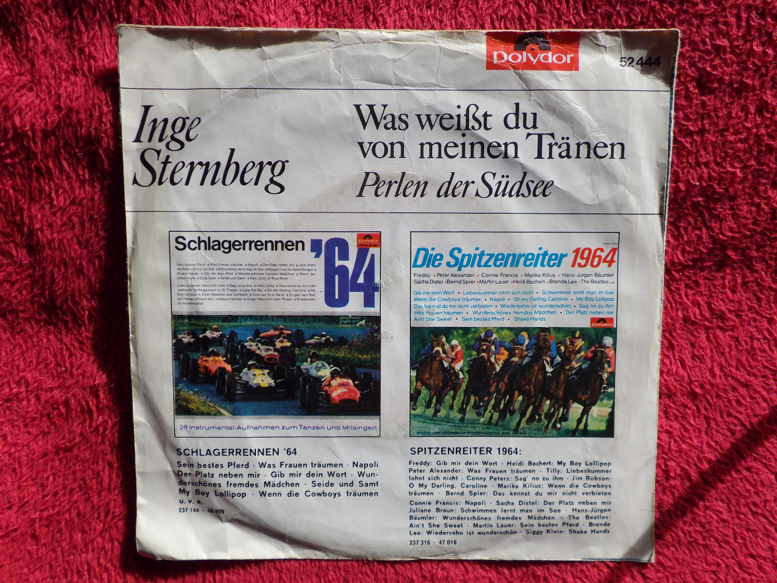 Inge Sternberg – Was weißt du von meinen Tränen / Perlen der Südsee | Polydor 52 444, Bild 2