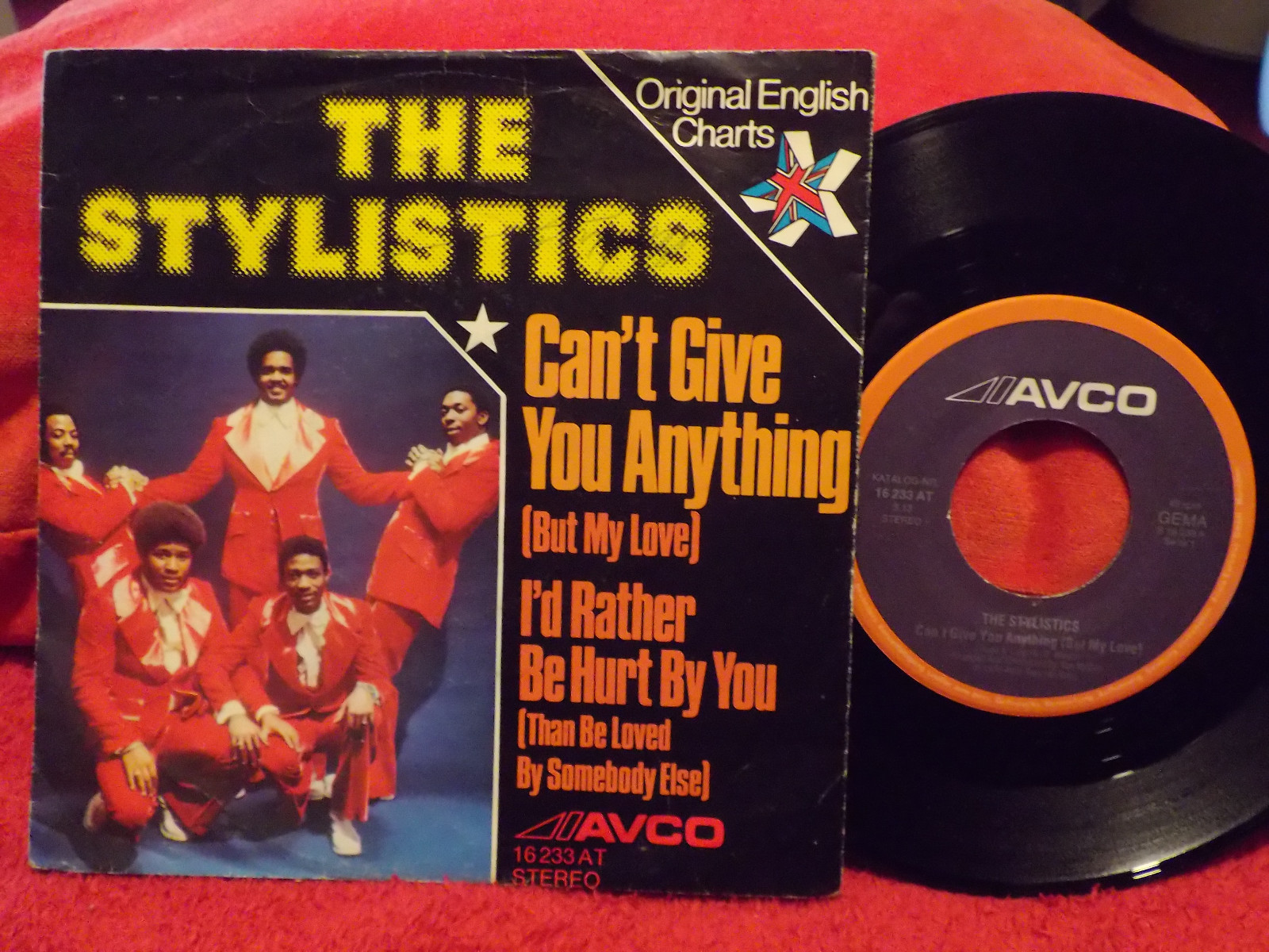 The Stylistics – Can´t give you anything / I´d rather be hurt by you | 7″-Single, AVCO 16 233 AT (Deutschland, 1975)