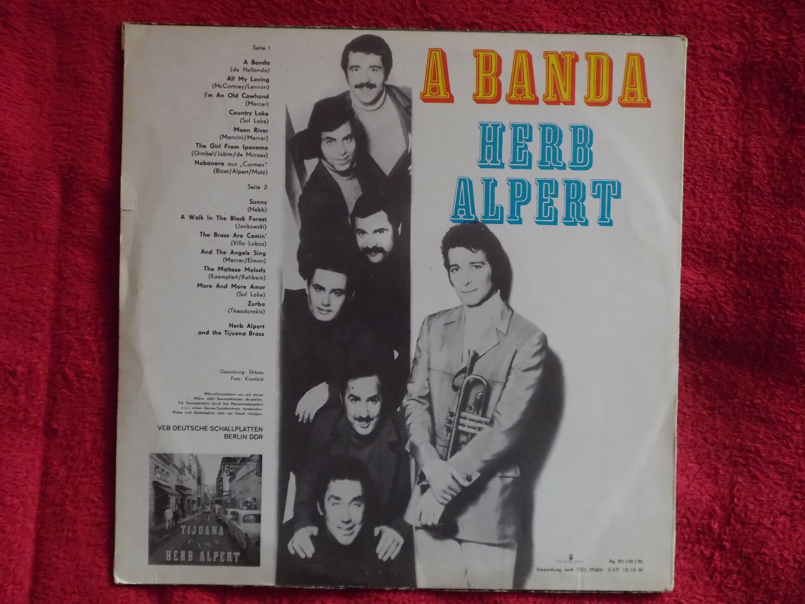 Herb Alpert & The Tijuana Brass – A Banda (Amiga Records, 1970, LP), Bild 2