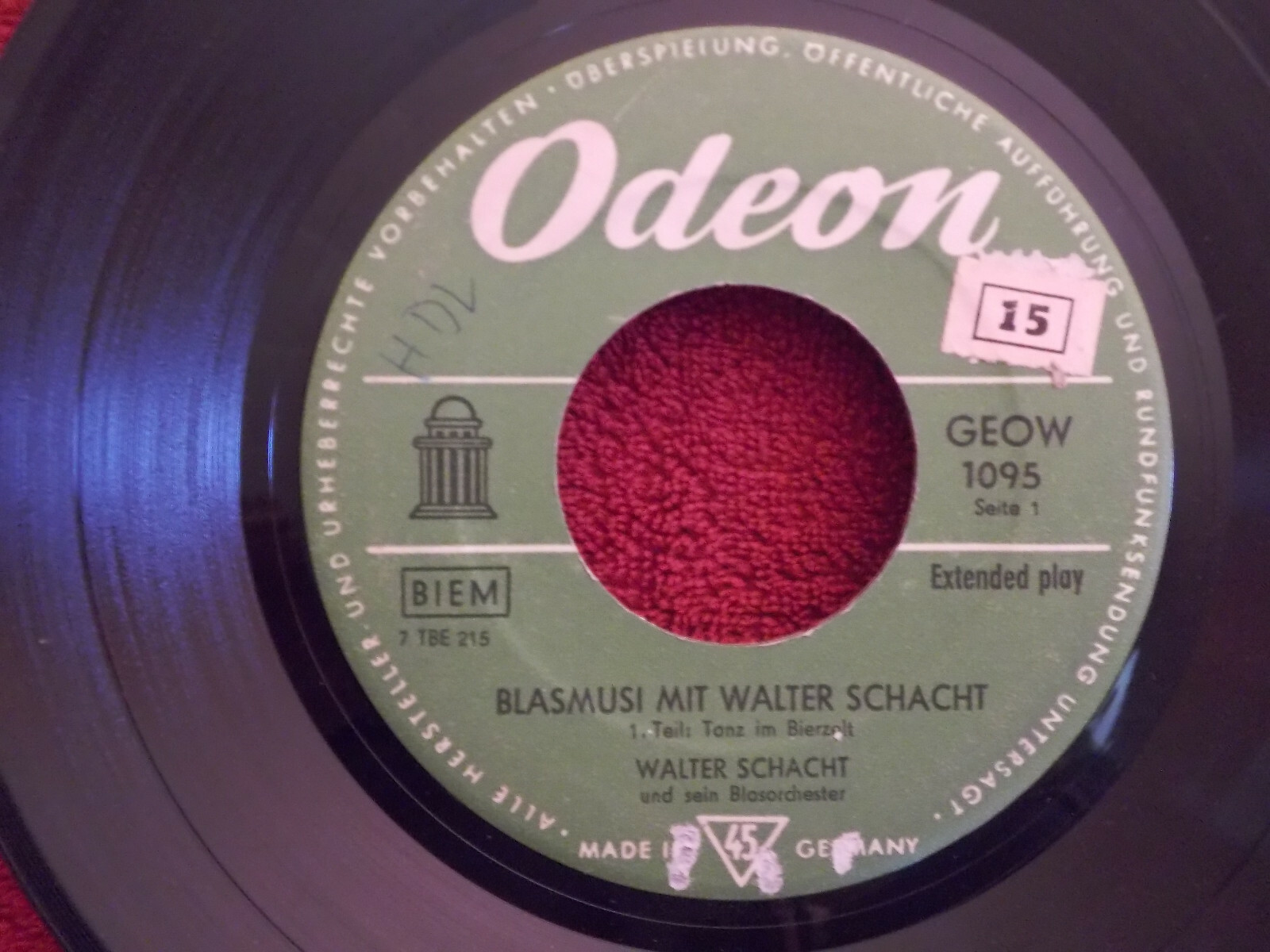 Walter Schacht – Blasmusi mit Walter Schacht (Odeon Records, GEOW 1095)