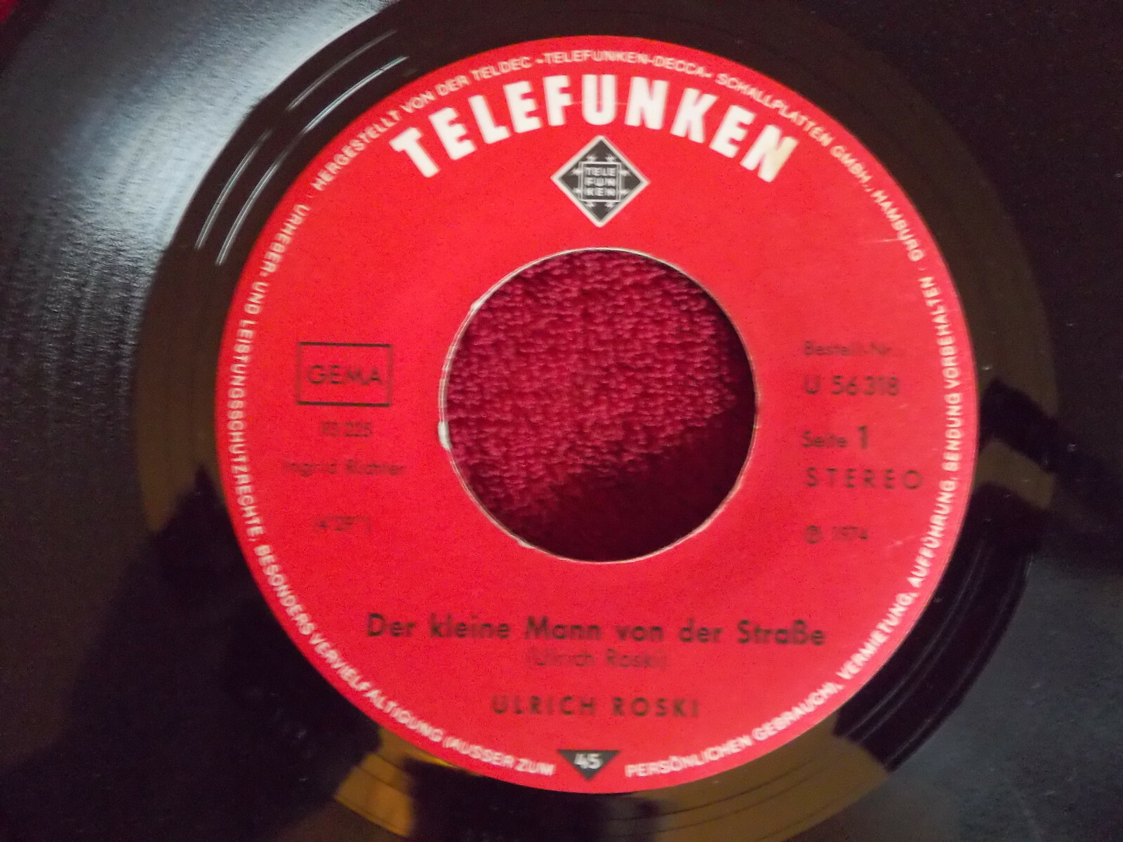 Ulrich Roski – Der kleine Mann von der Straße / Plastic Joe (Telefunken, 1974), Bild 2